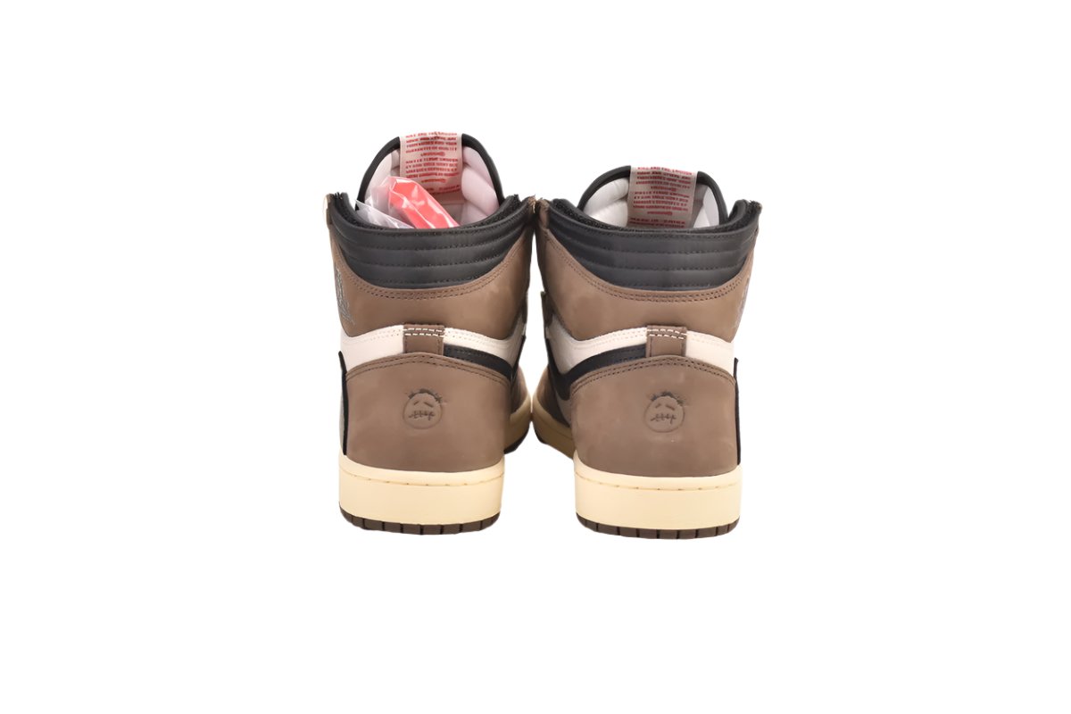 Air Jordan 1 High Brown and White Sneakers