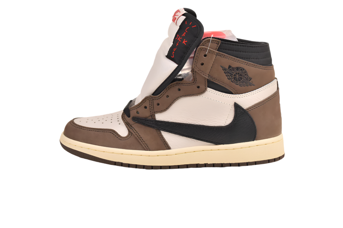 Air Jordan 1 High Brown and White Sneakers