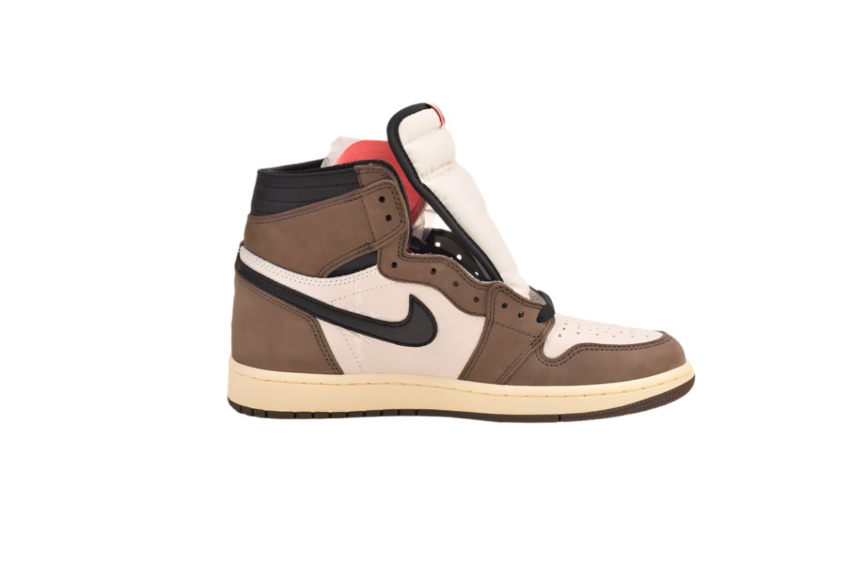 Air Jordan 1 High Brown and White Sneakers