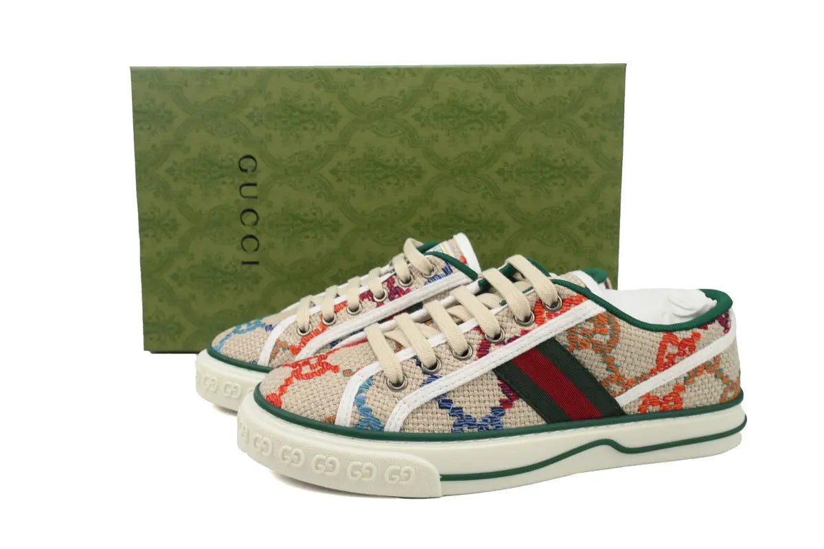 Gucci Tennis White Multicolor Sneakers