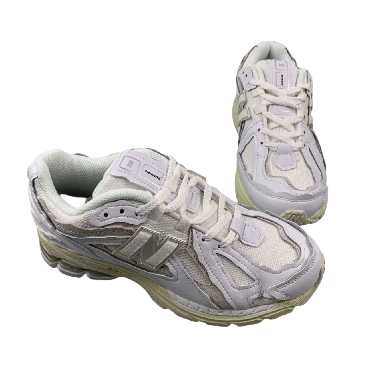 New Balance Pastel Grey, Cream Sneakers