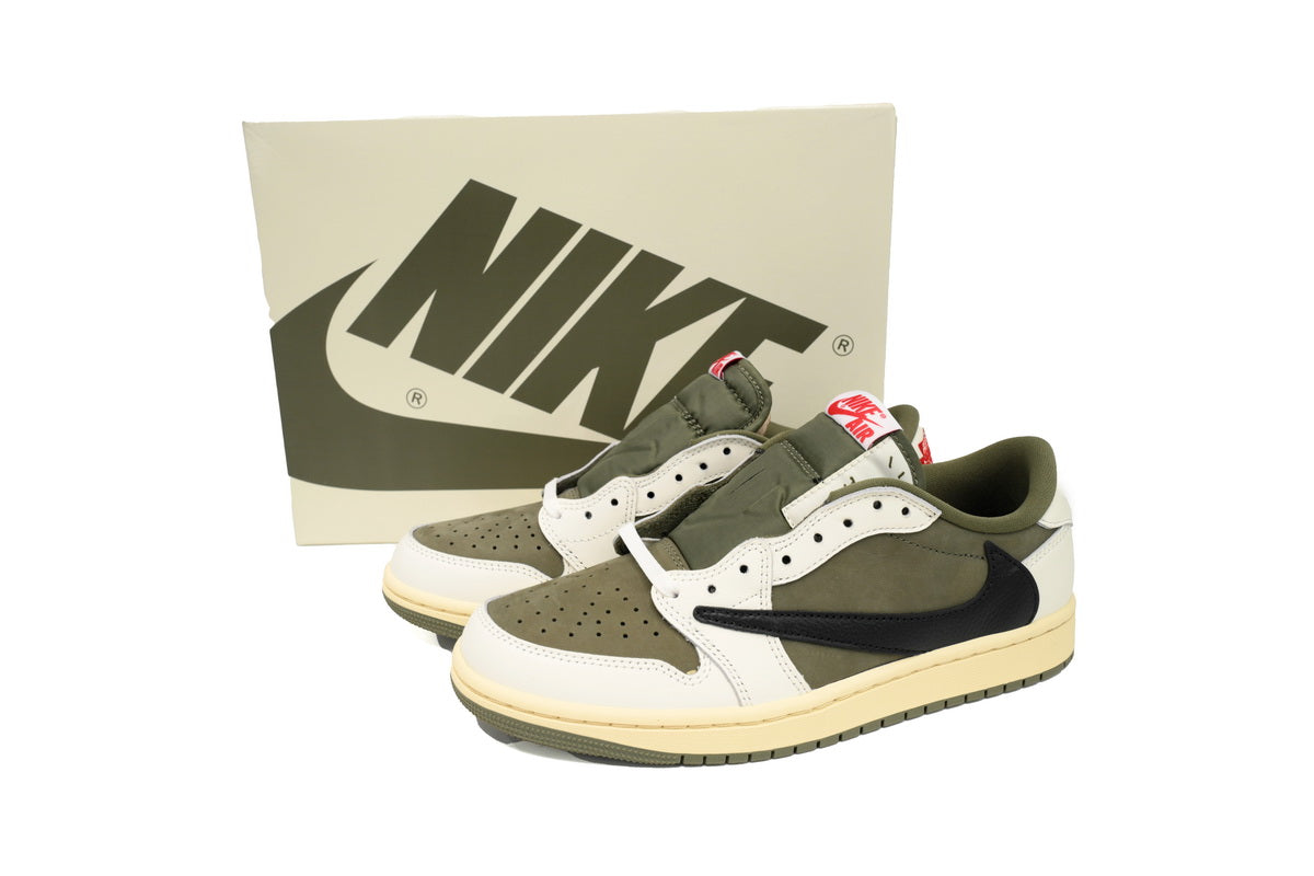 Travis Scott X Air Jordan 1 Low OG Olive Sneakers