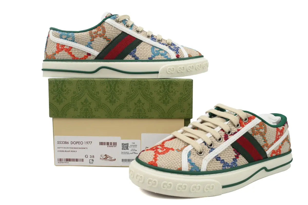 Gucci Tennis White Multicolor Sneakers
