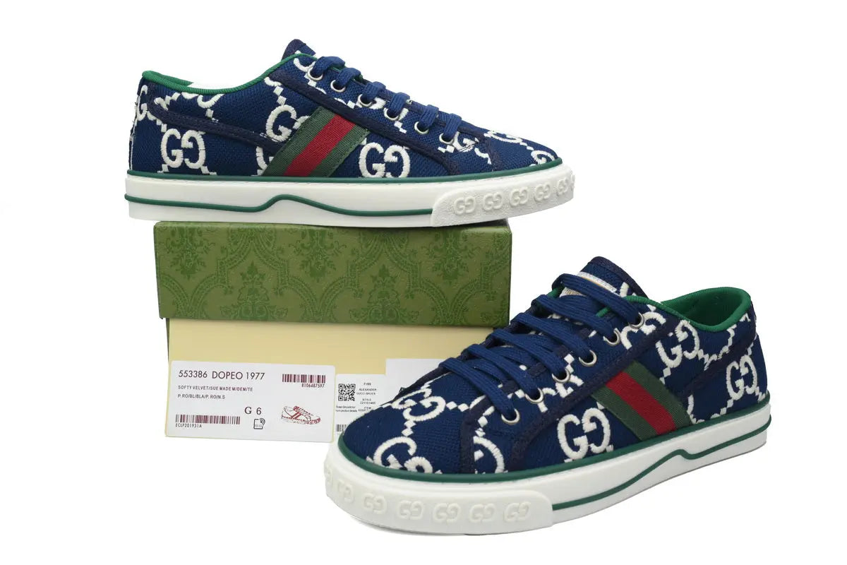 Gucci Tennis Ink Blue Sneakers