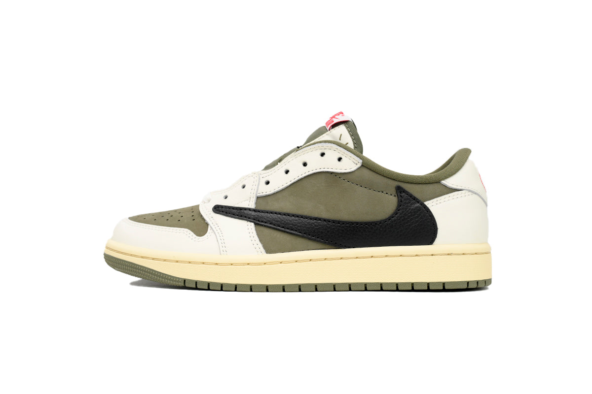 Travis Scott X Air Jordan 1 Low OG Olive Sneakers