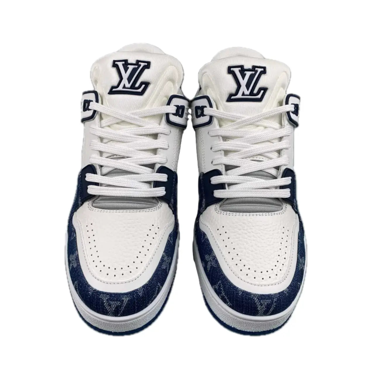 Louis Vuitton Trainer White Blue Sneakers