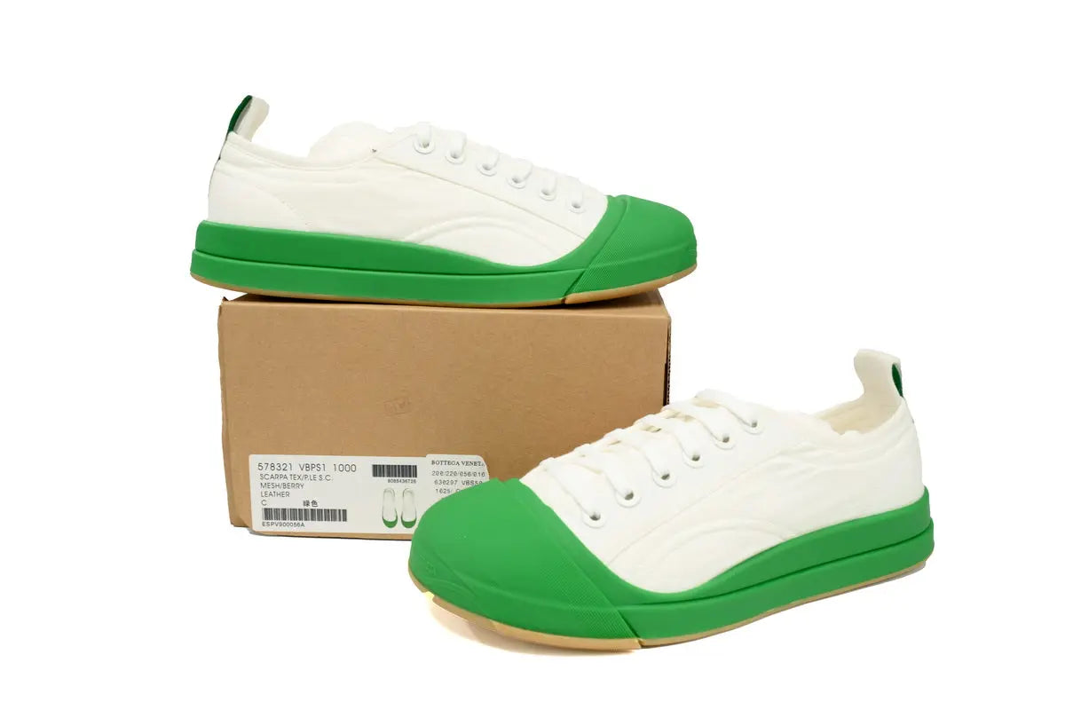 Bottega Veneta Scarpa White/Green Sneakers