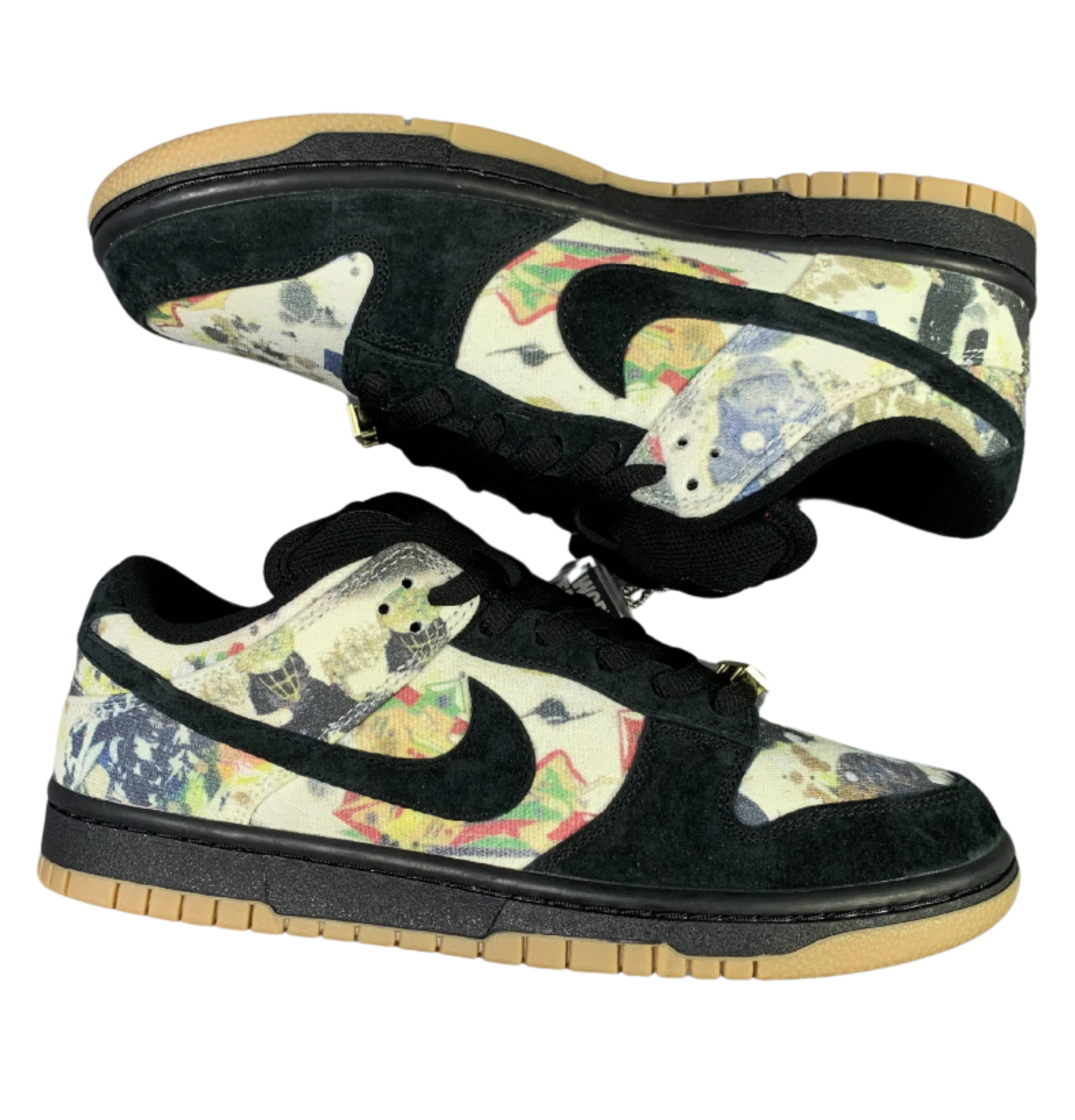 SB Dunk Low - Artistic Black & Multicolor Canvas