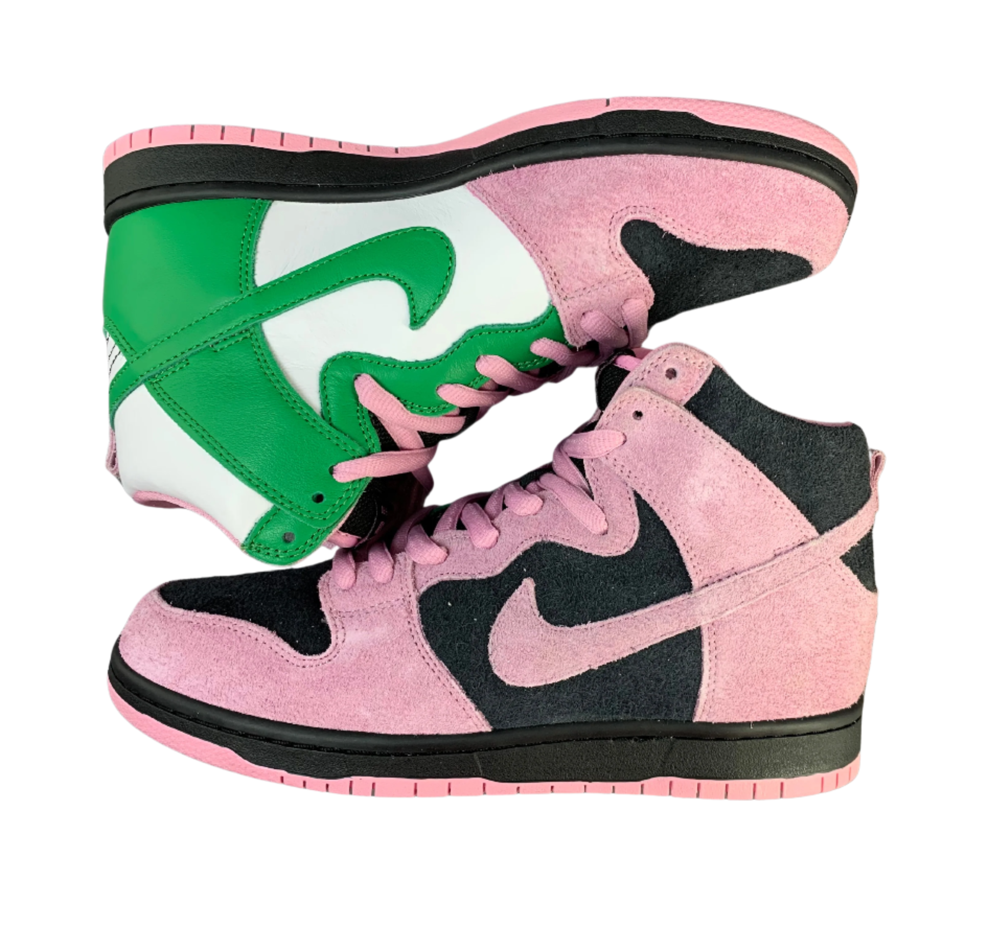 SB Dunk High - Pink & Black Suede Edition