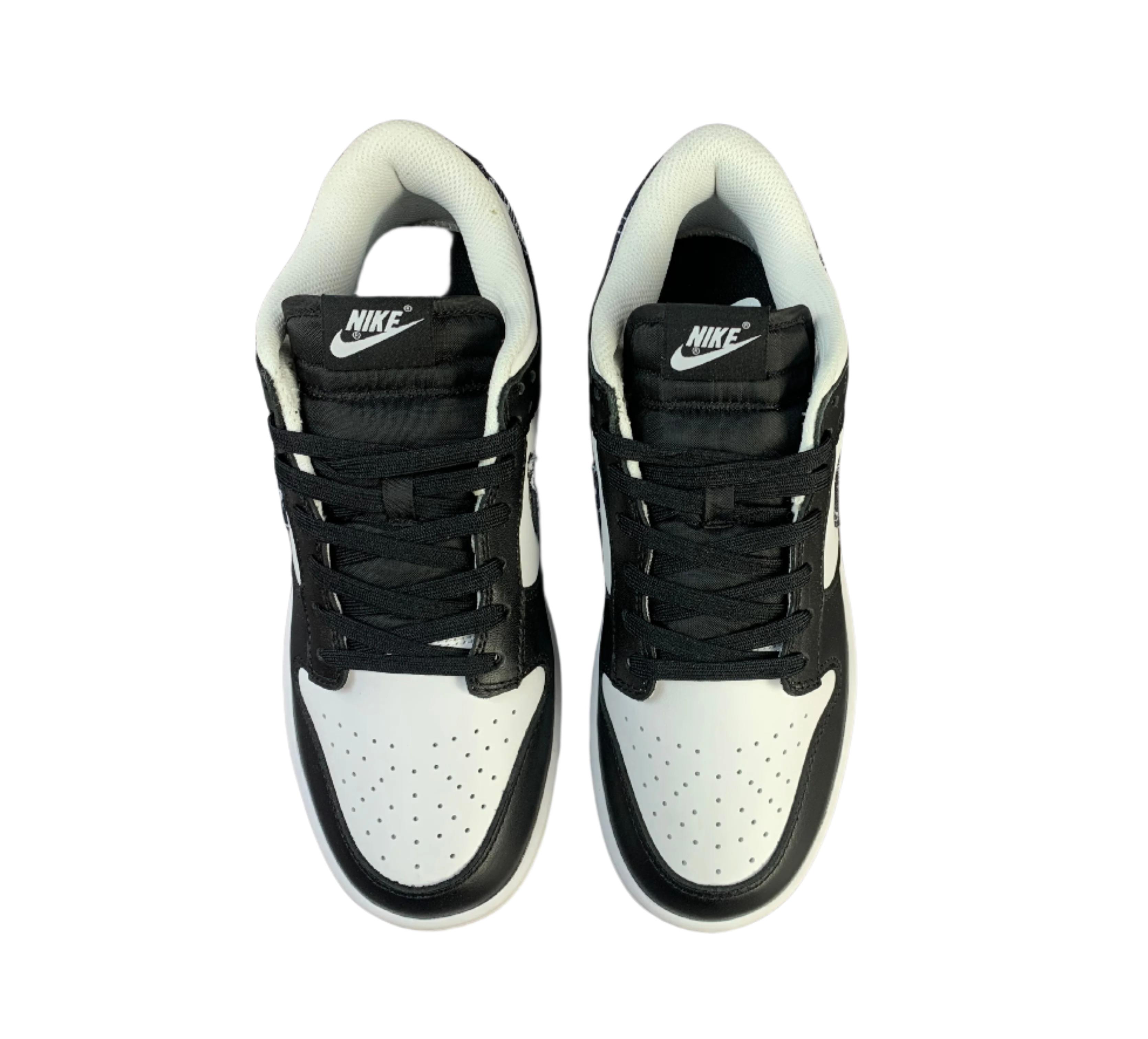 SB Dunk Low Paisley Pack - Black and White