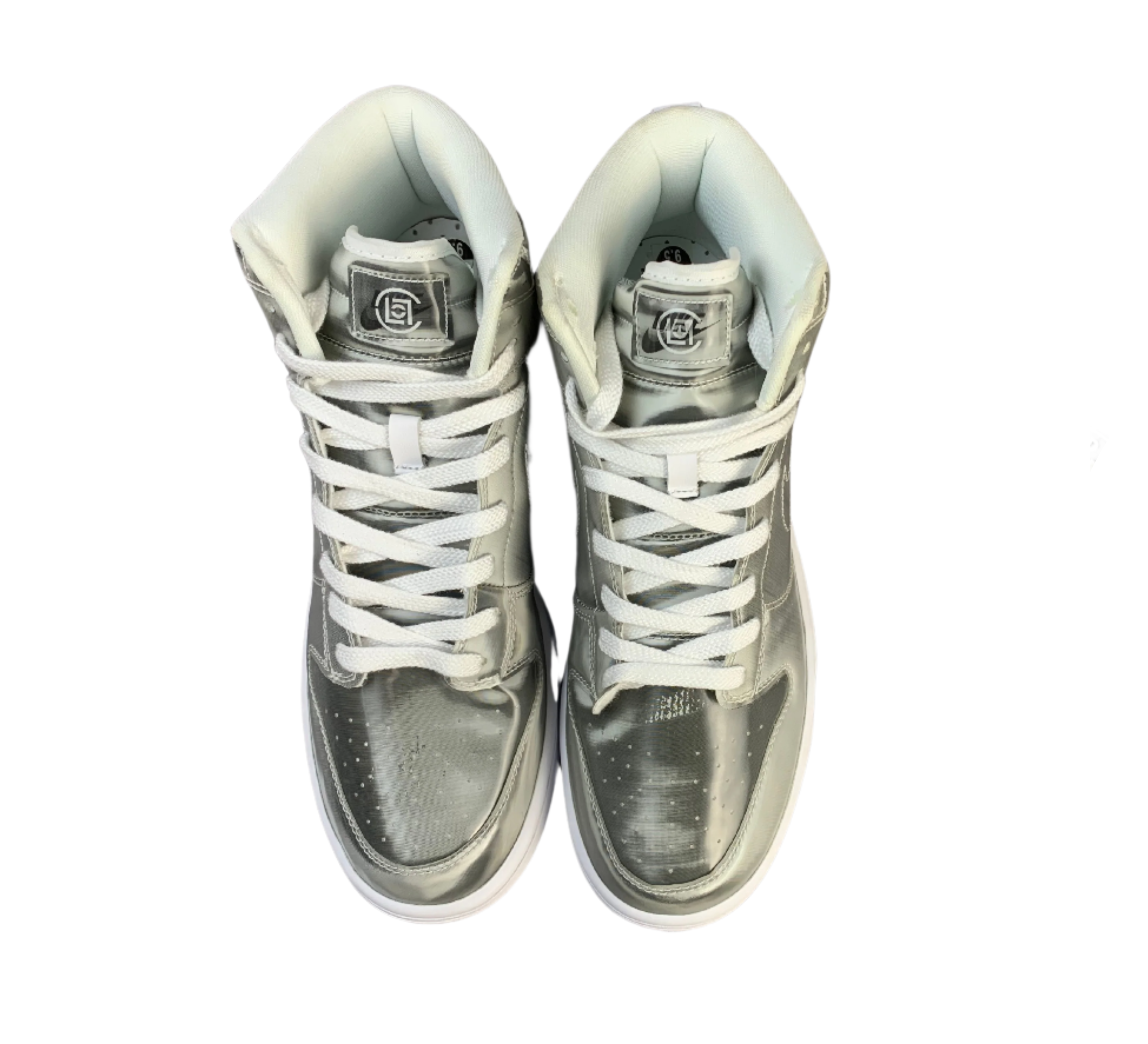 SB Dunk High - Silver Iridescent Edition