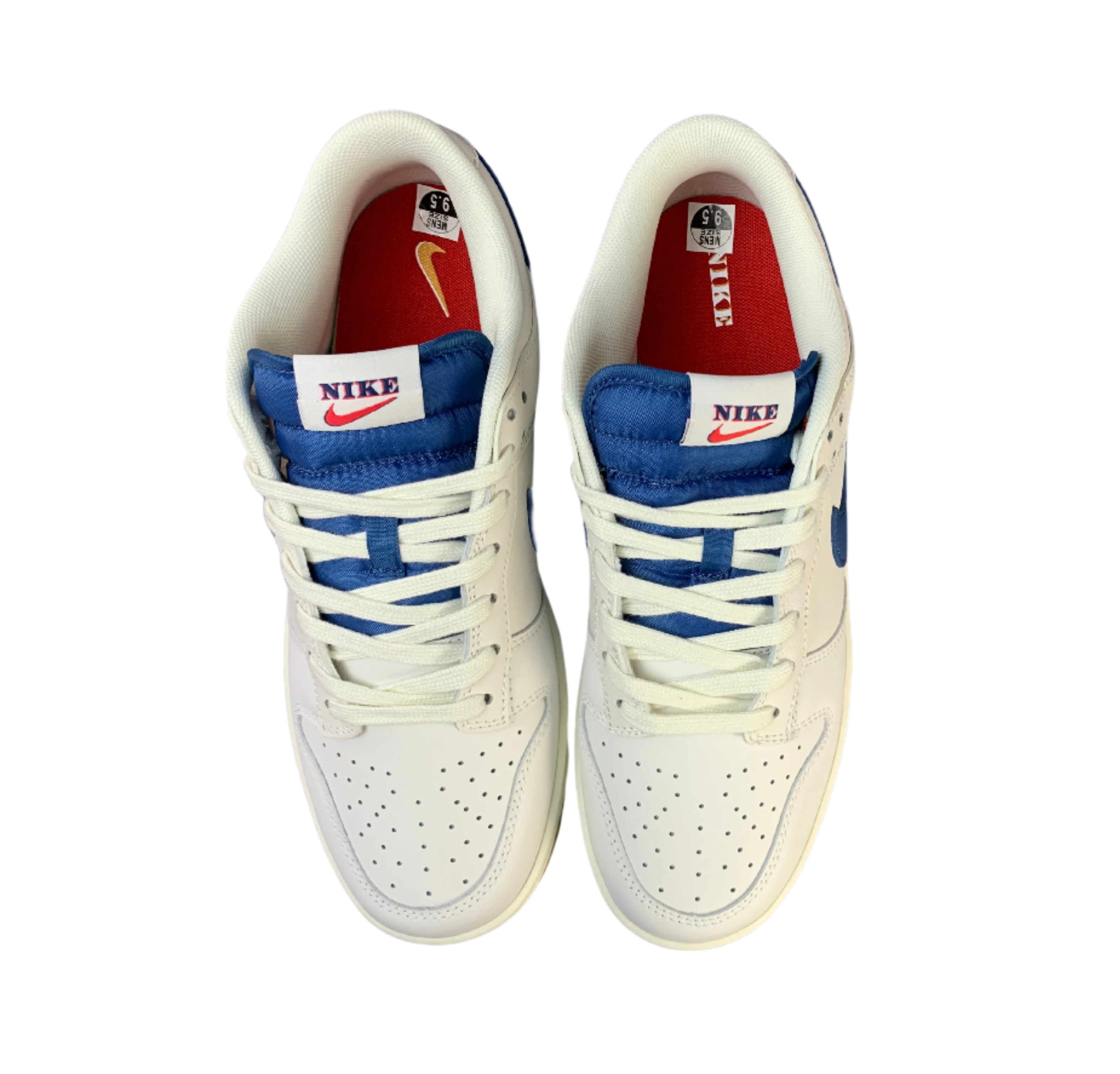 SB Dunk Low - White & Royal Blue