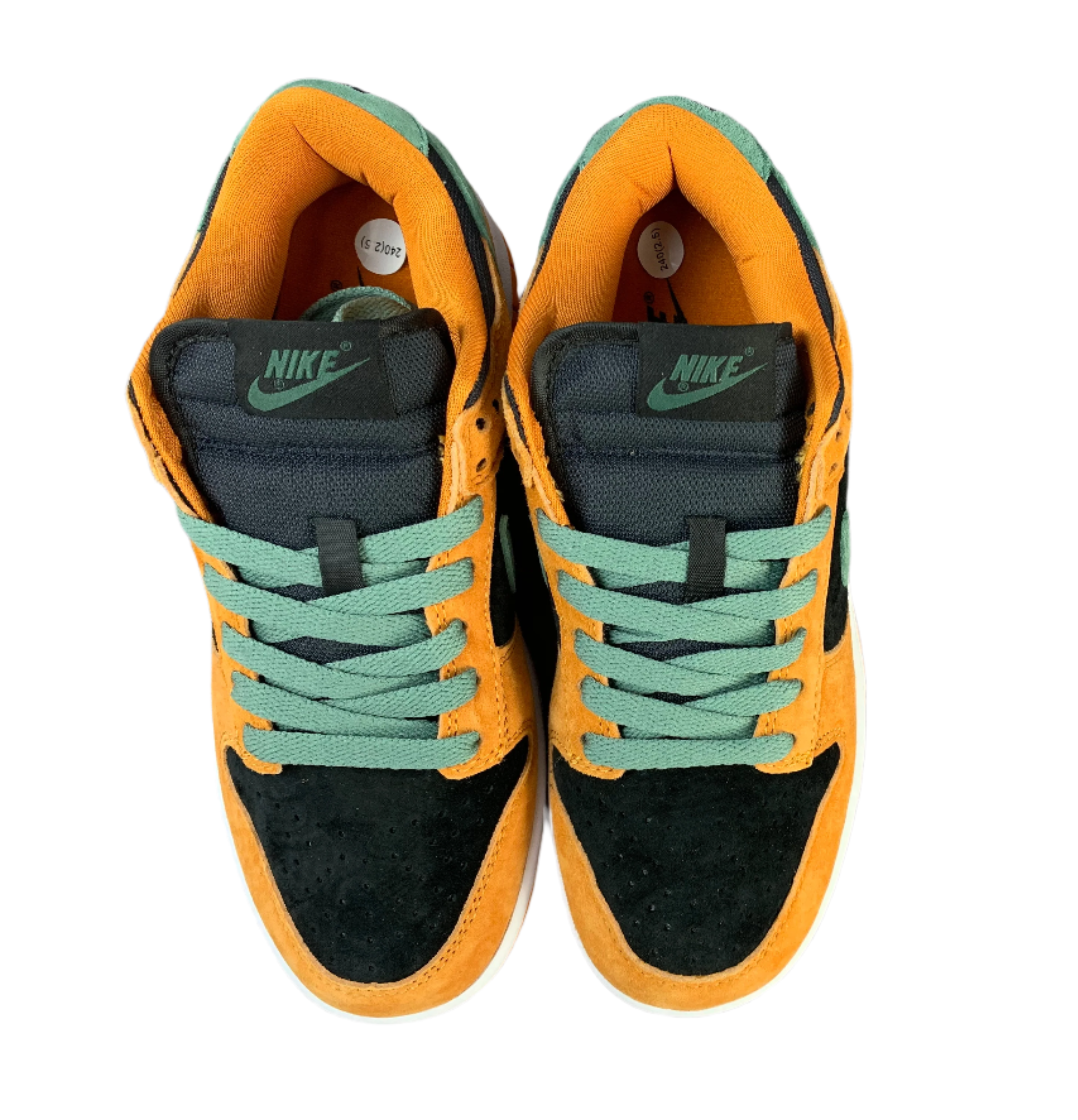 SB Dunk Low - Orange Suede & Green