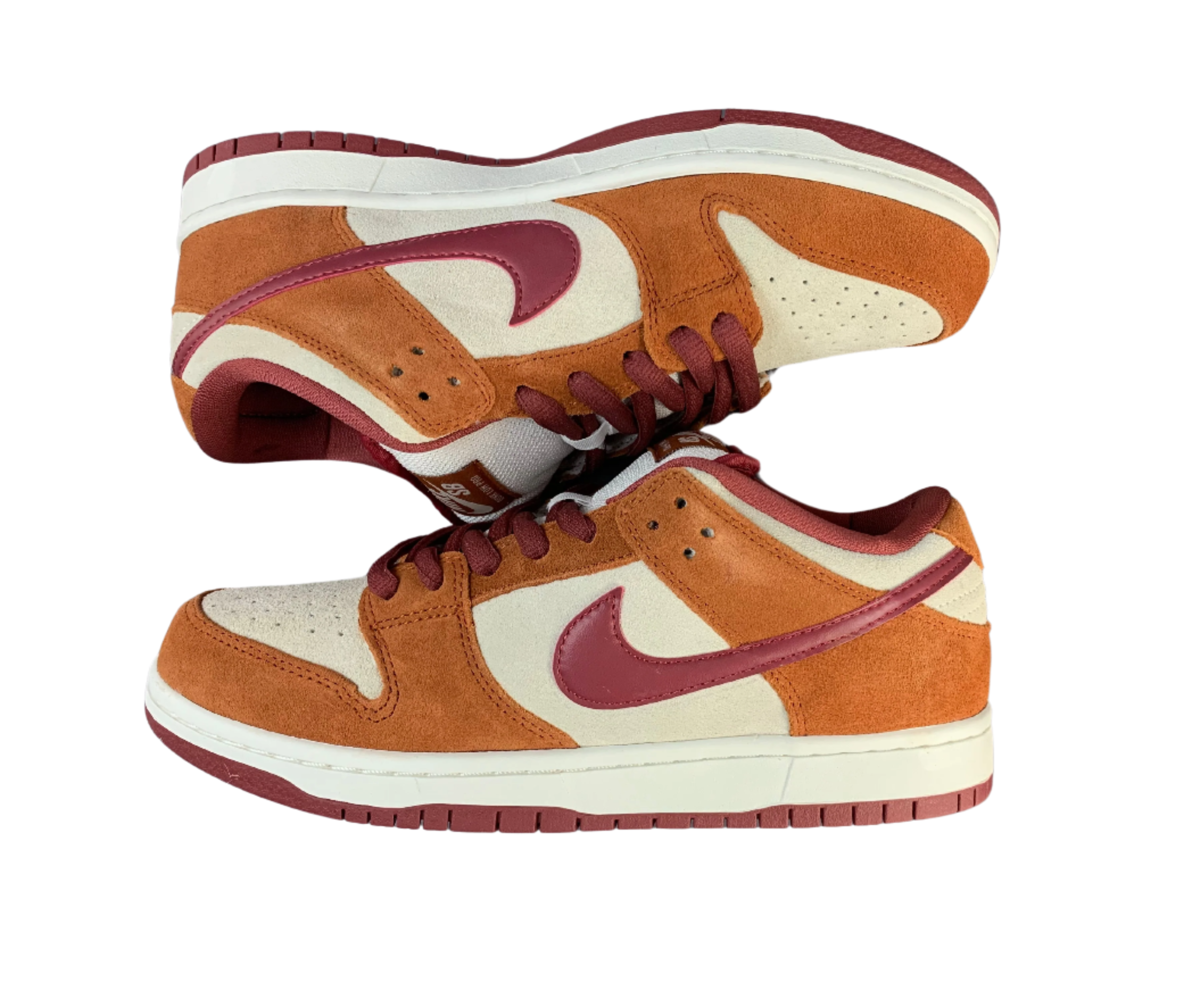 SB Dunk Low - Orange Suede & Red Swoosh