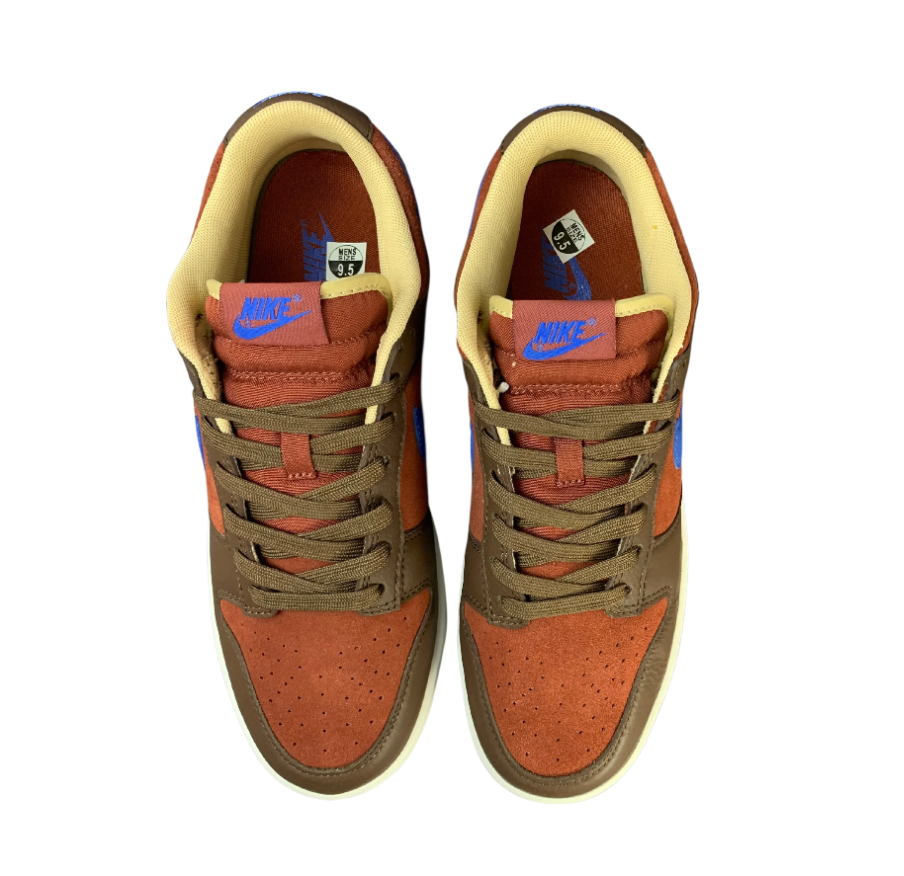 SB Dunk Low - Brown, Rust Red & Blue