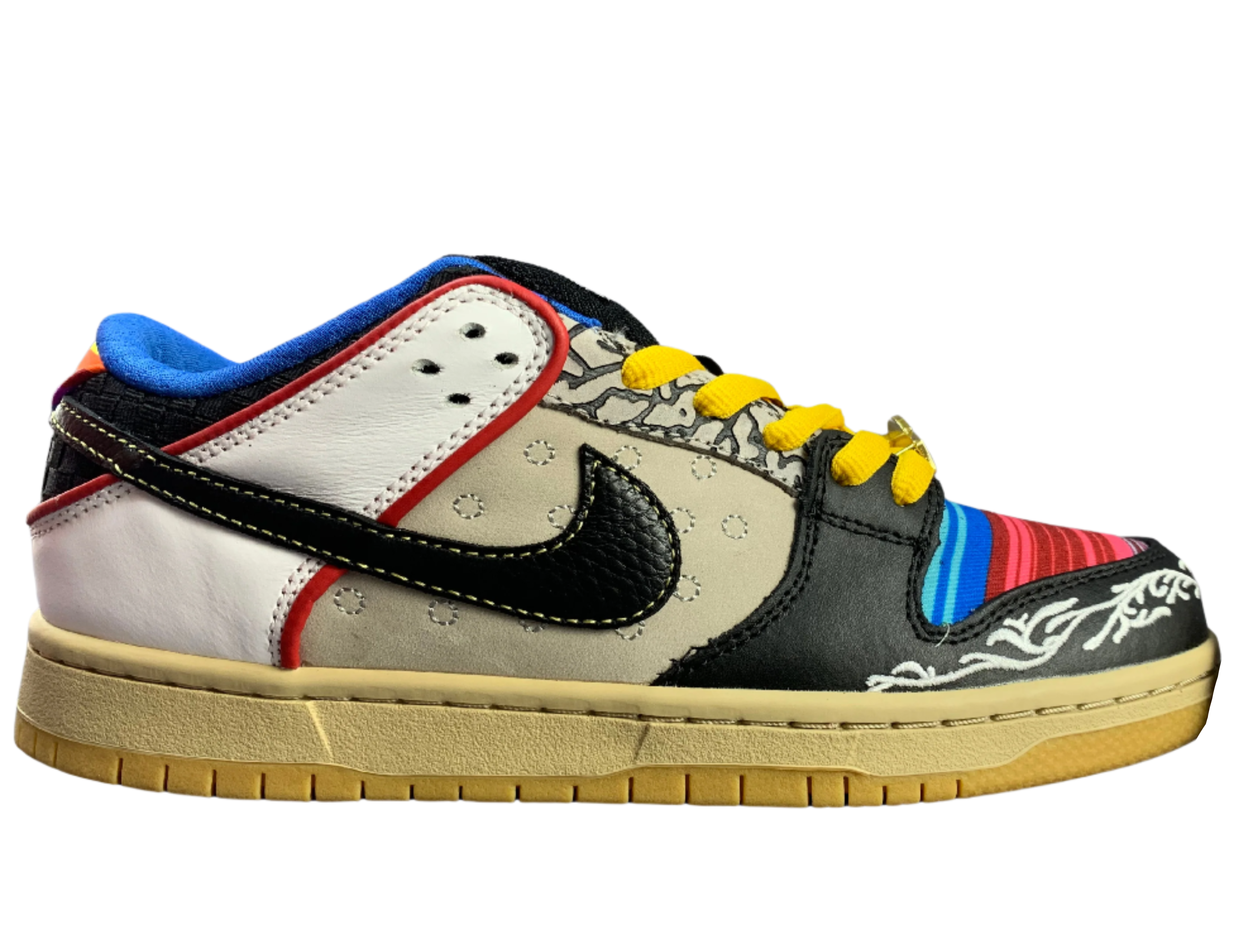 SB Dunk Low - Multicolor Stripe & Black