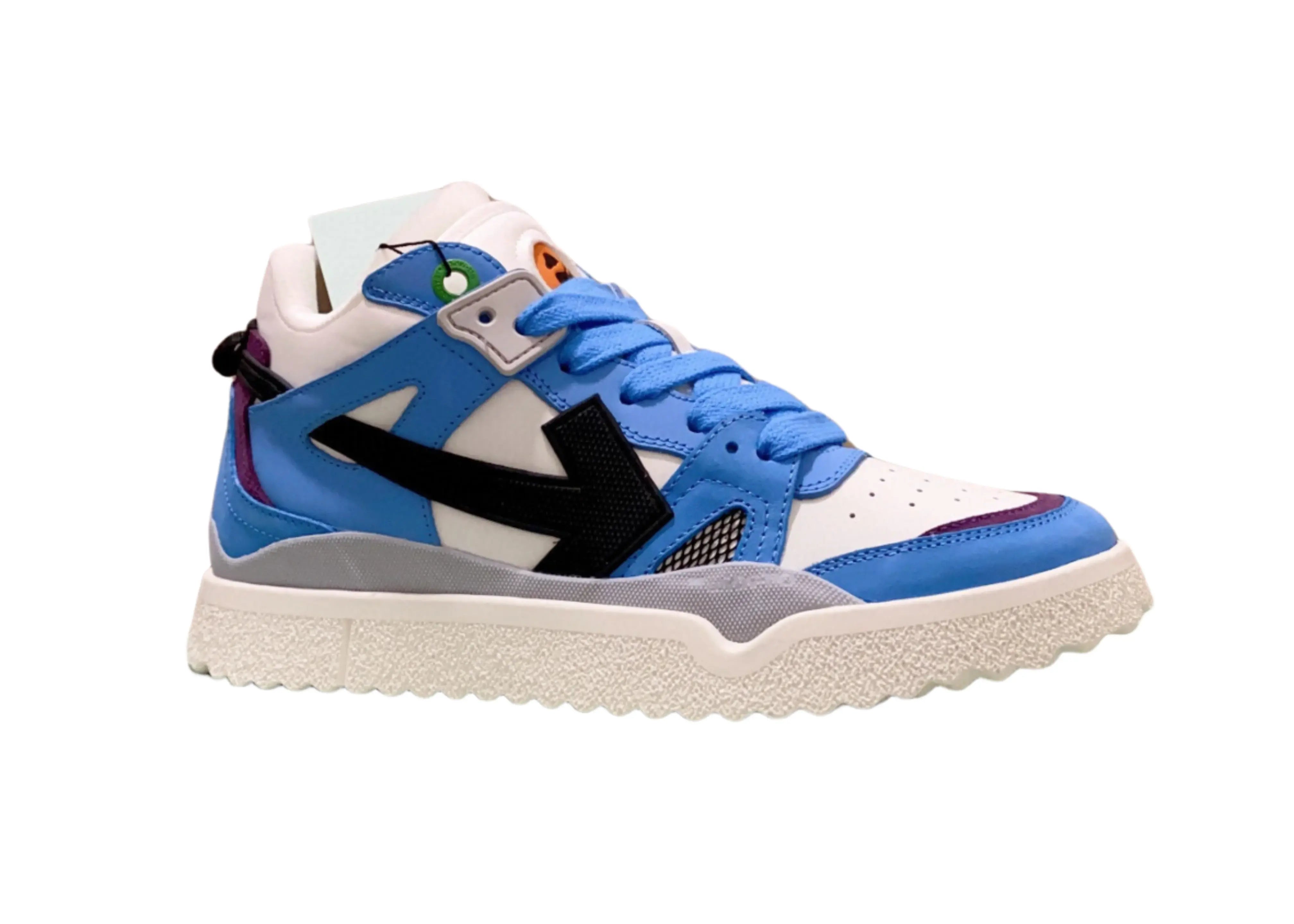 Off-White Mid-Top Sponge - White, Blue & Black Off-White