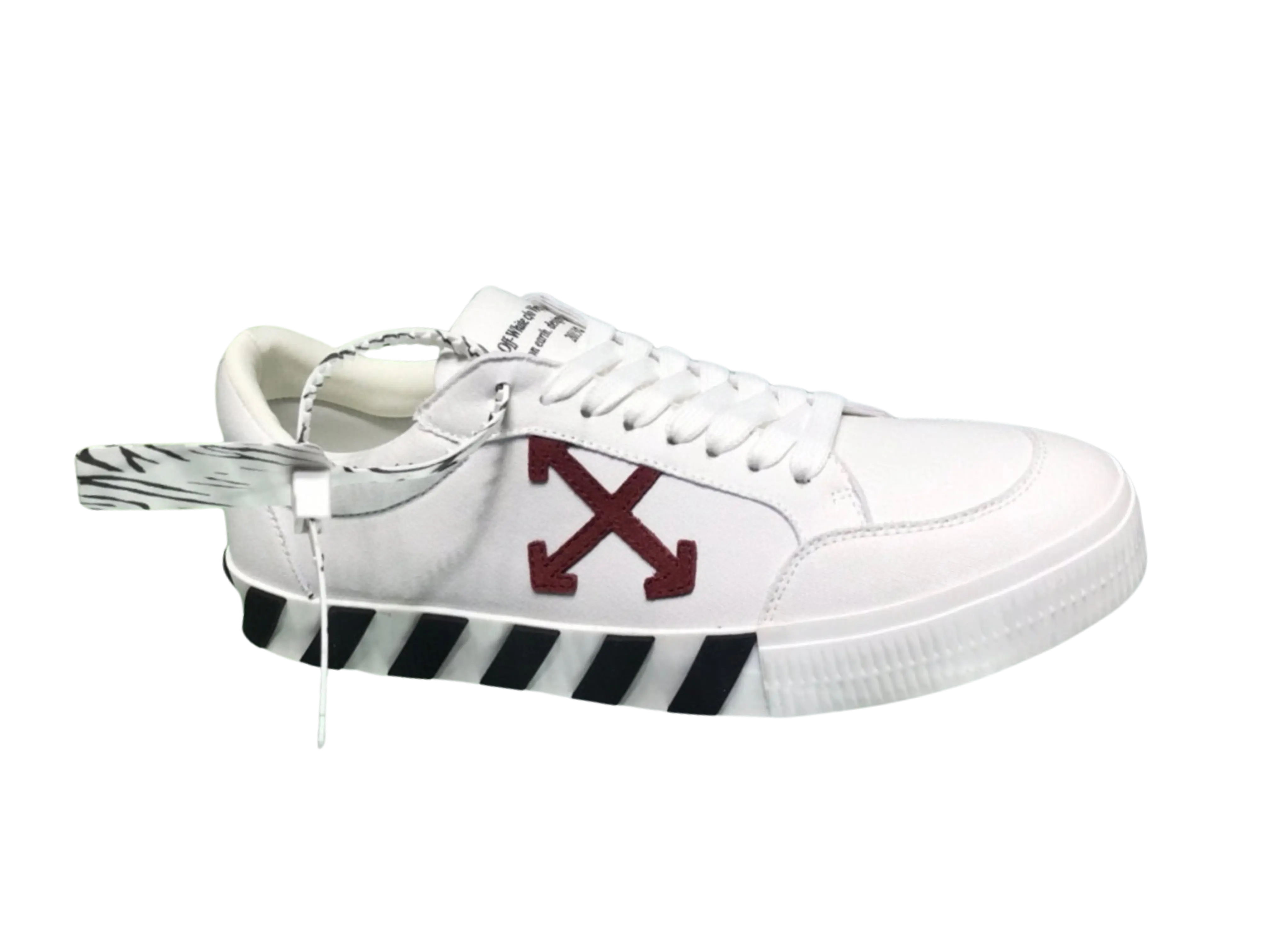 Off-White Low-Top  - White & Burgundy Off-White