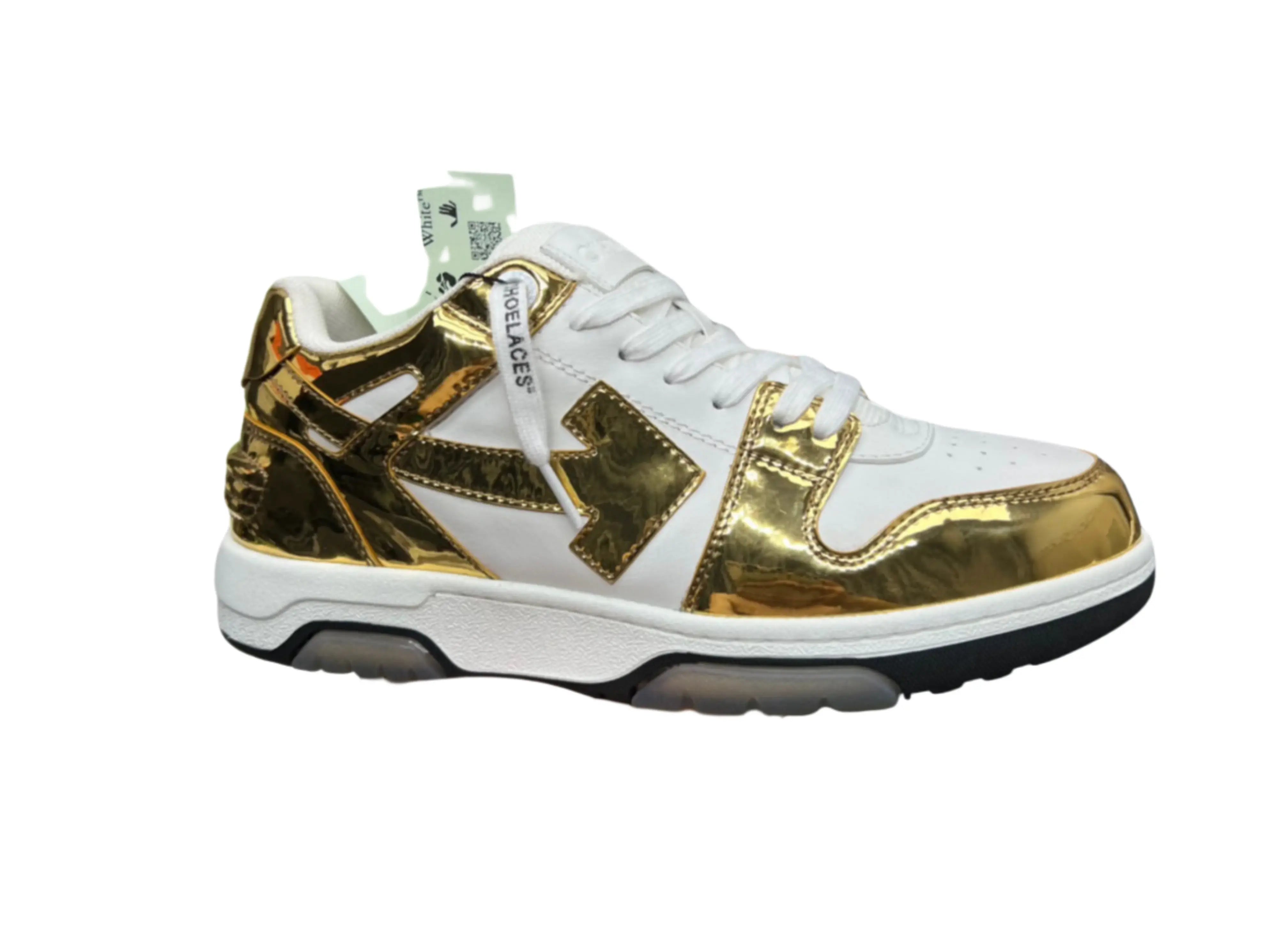 Off-White Out of Office Low Top - White & Gold Metallic Off-White