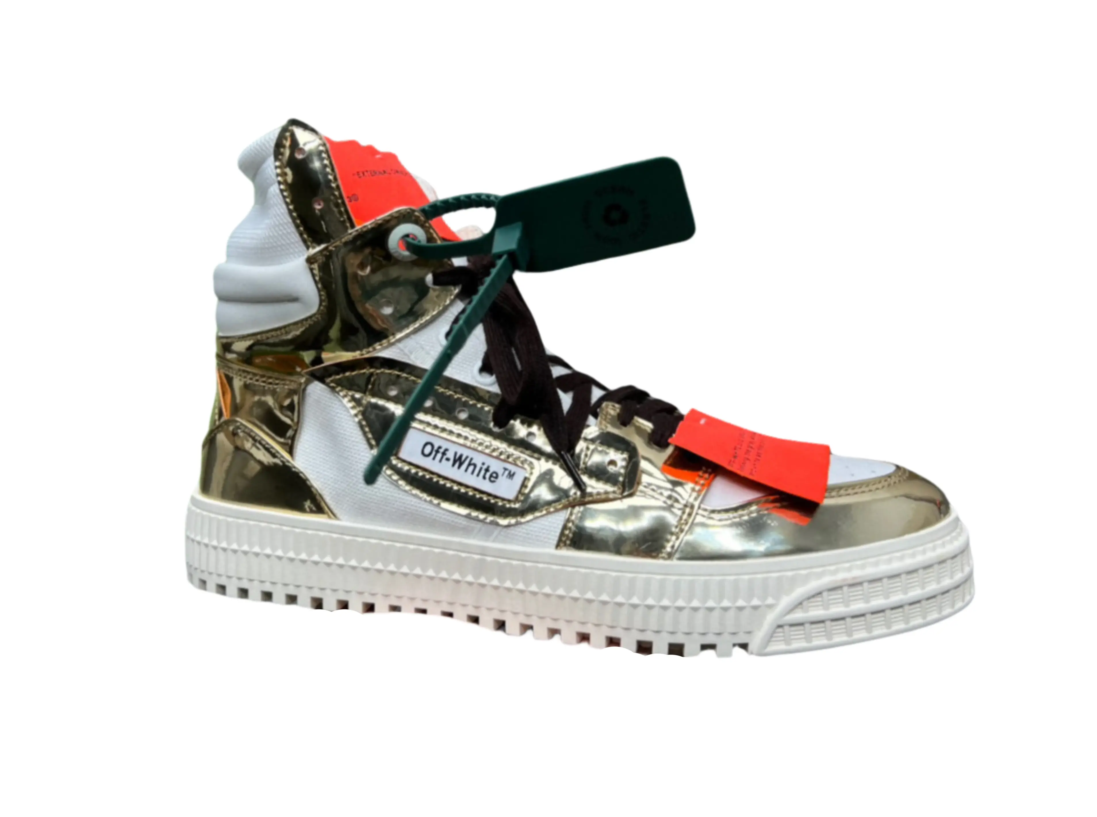 Off-White Off-Court 3.0 High Top - Gold & White Metallic Off-White