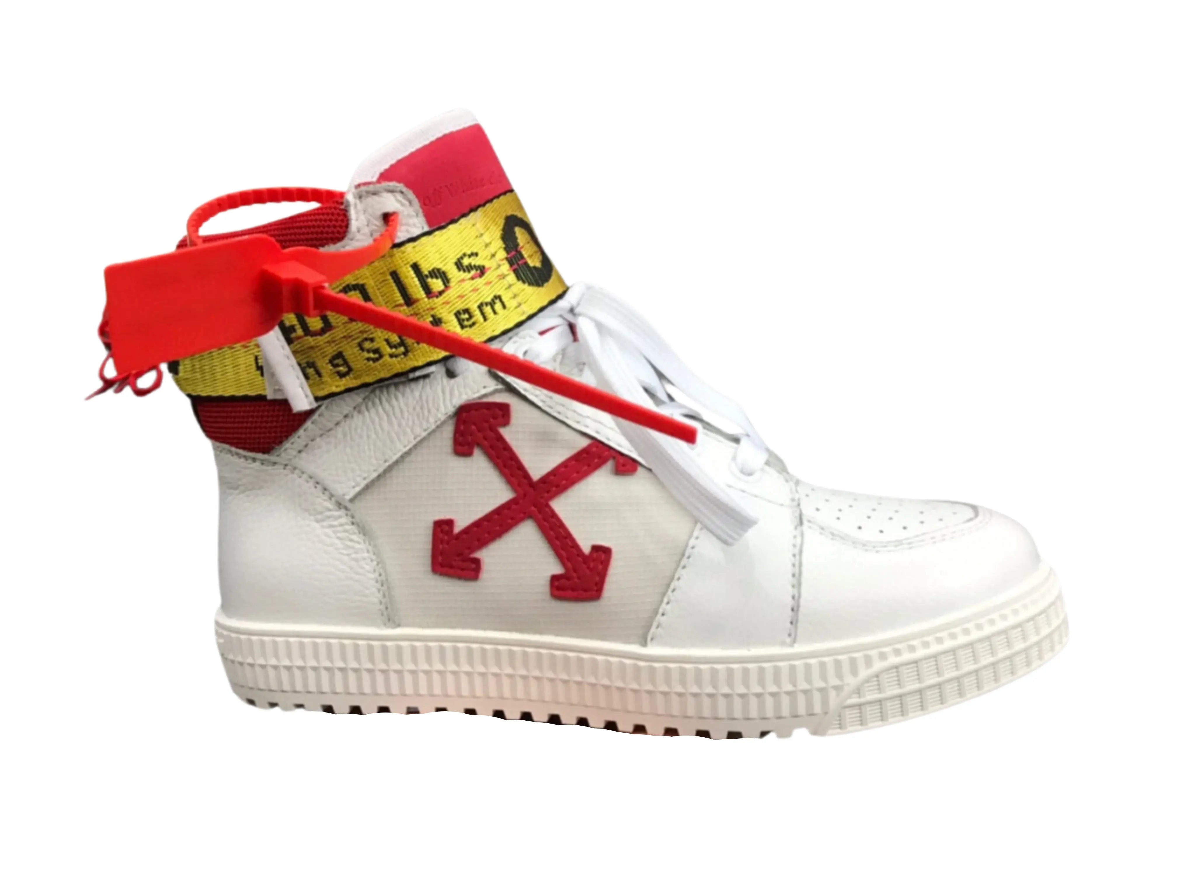Off-White Off-Court 3.0 High Top - White, Red & Yellow Off-White
