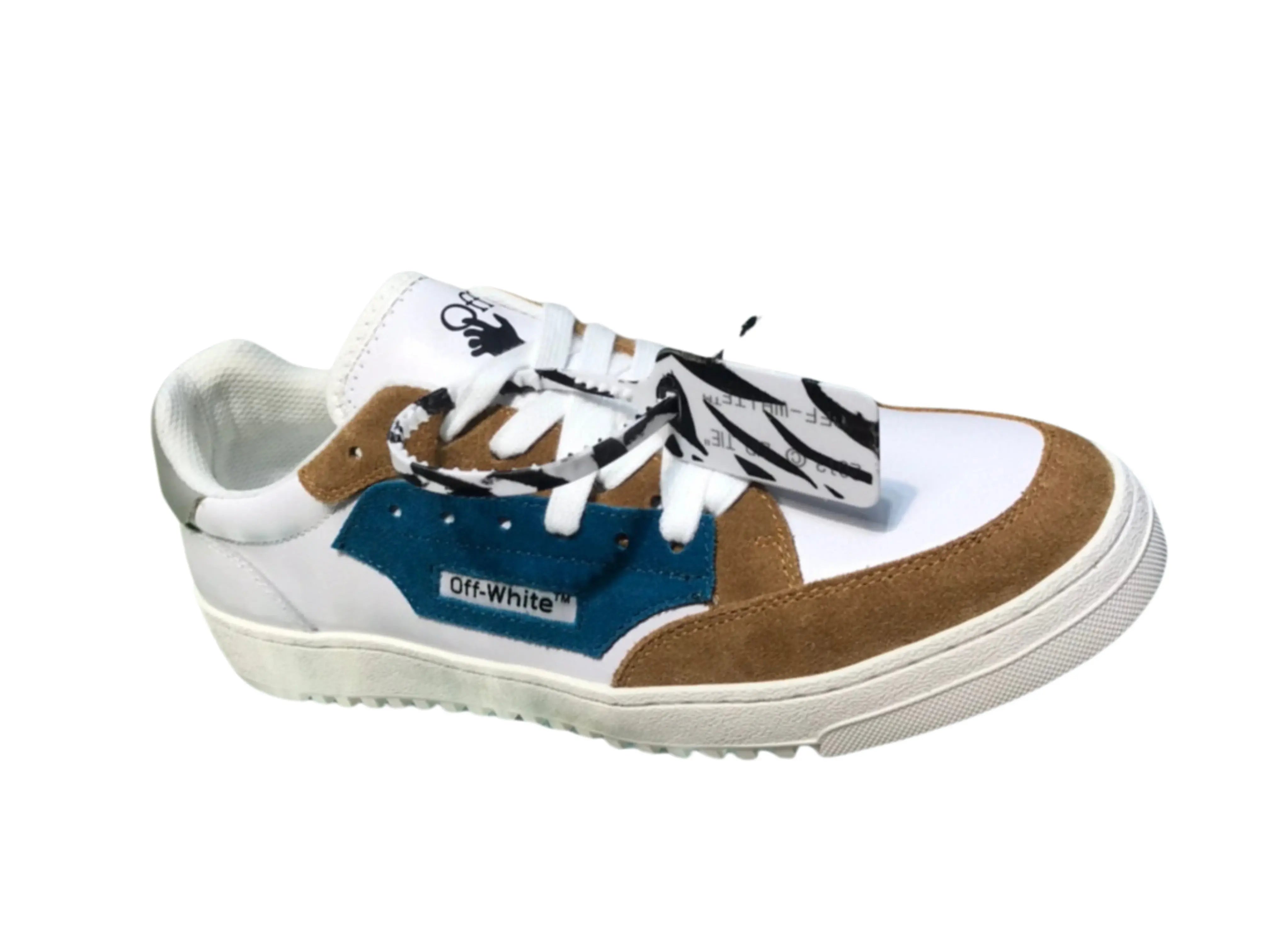 Off-White 5.0 Low Top - White, Brown & Blue Off-White
