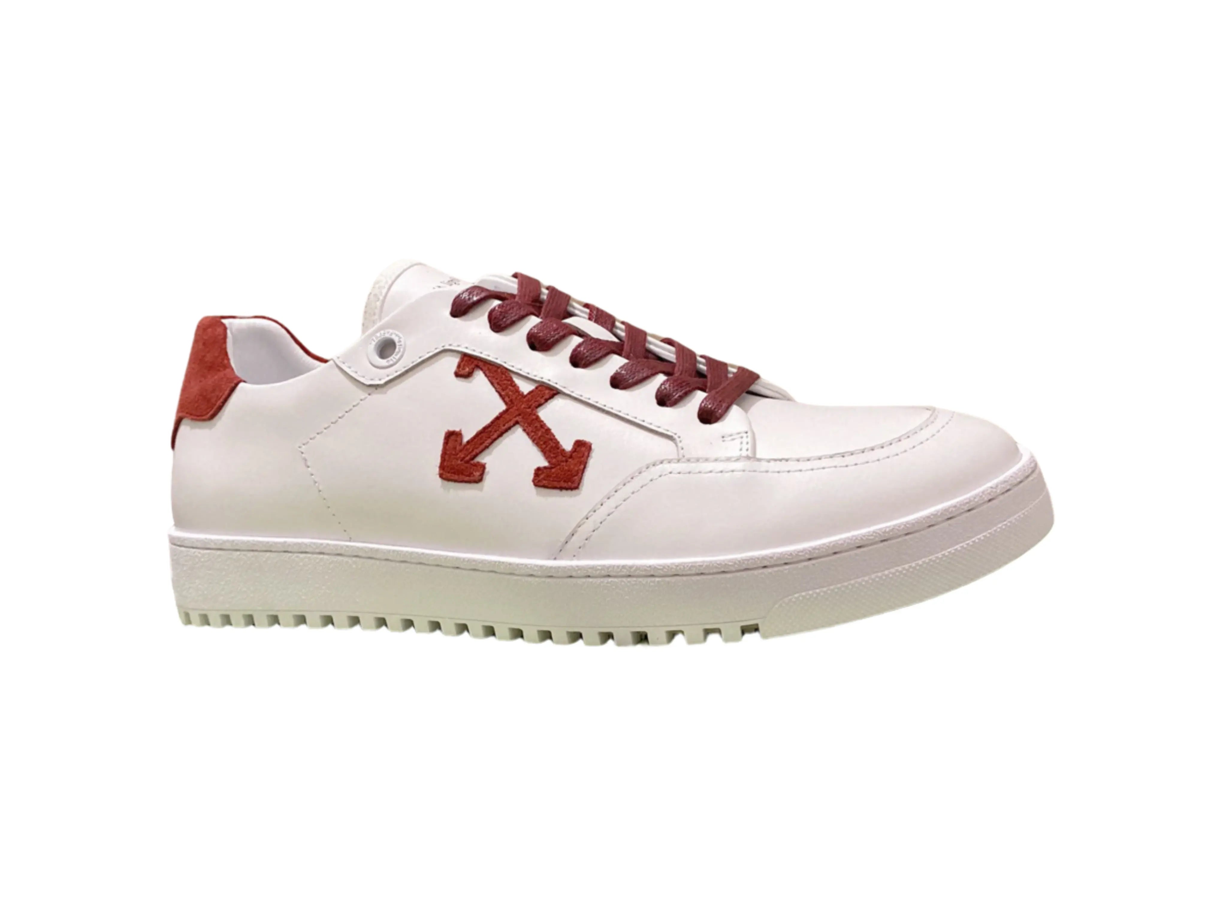 Off-White 2.0 Low Top - White & Burgundy Off-White