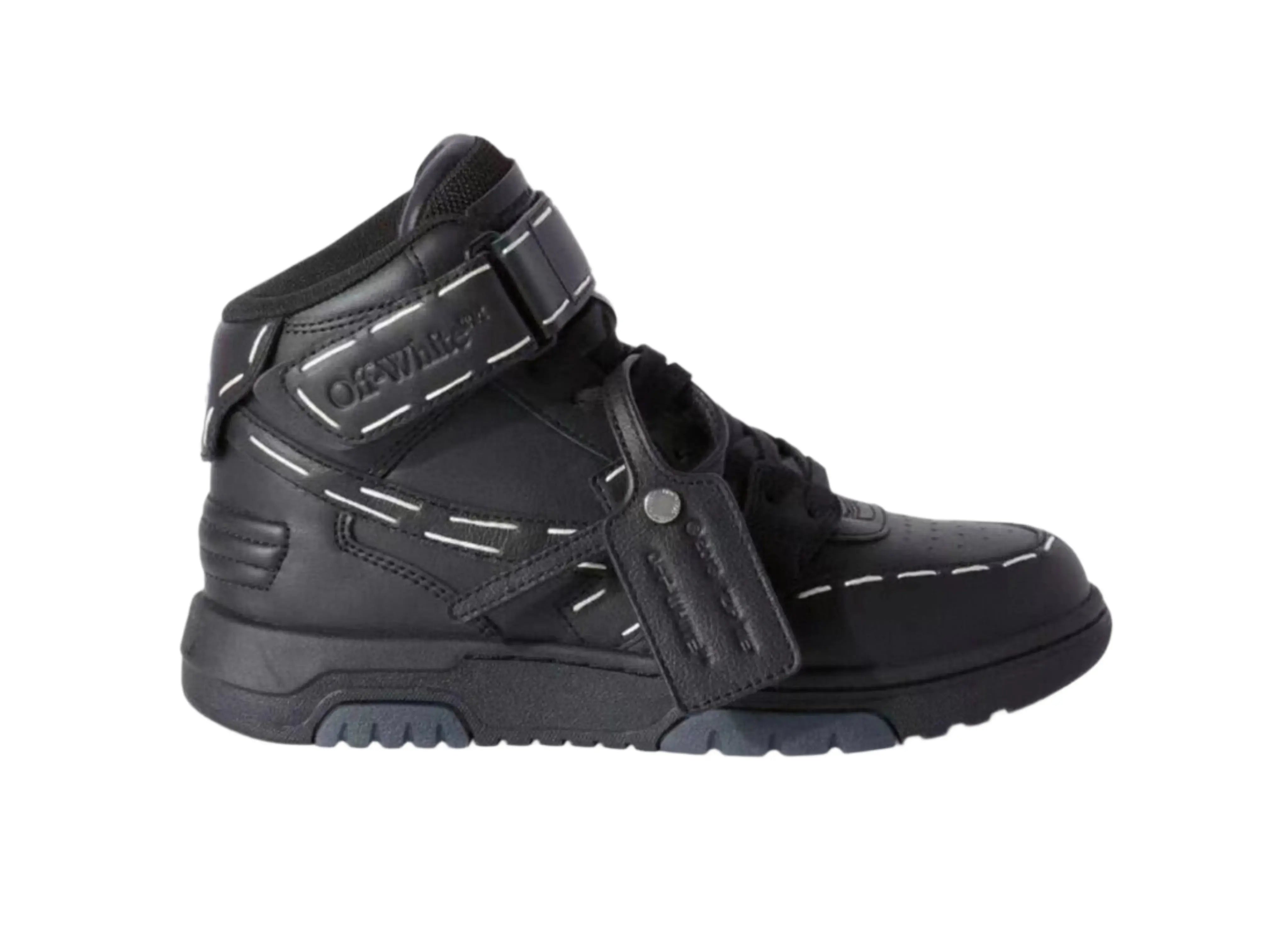 Off-White Ooo Mid Sartorial High Top - Black & White Stitch Off-White