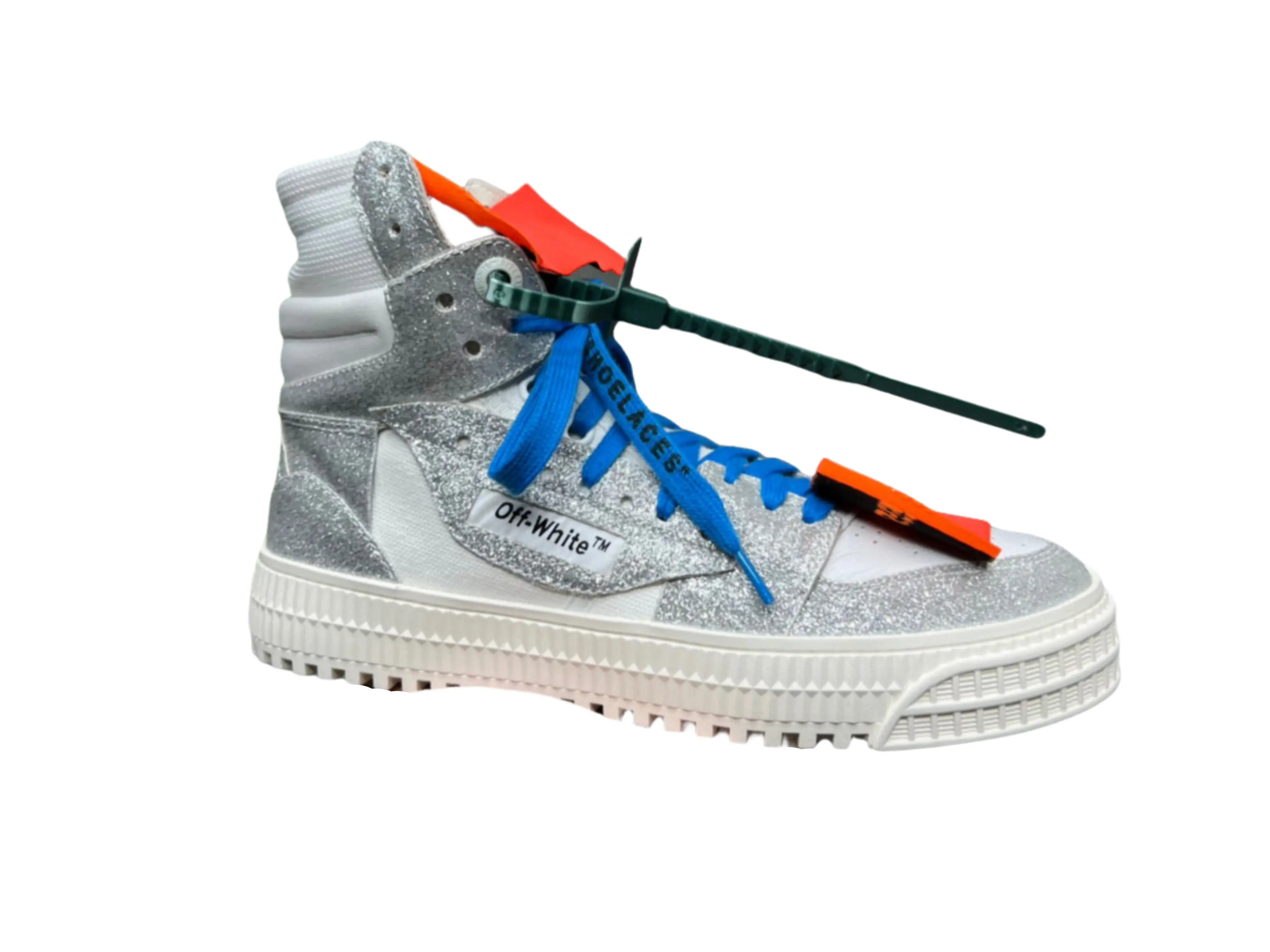 Off-White Off-Court 3.0 High Top - Silver Glitter & Red Arrow Off-White