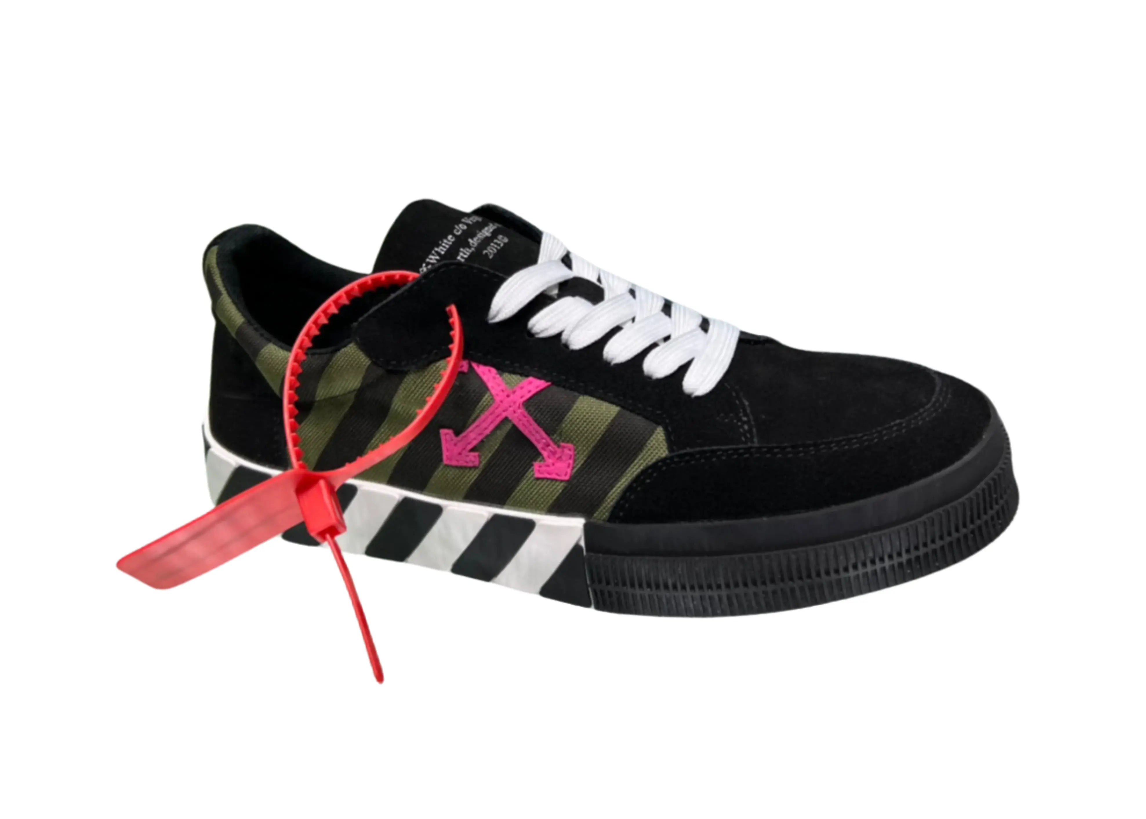 Off-White 2.0 Low Top - Black, Olive Camo & Pink Off-White