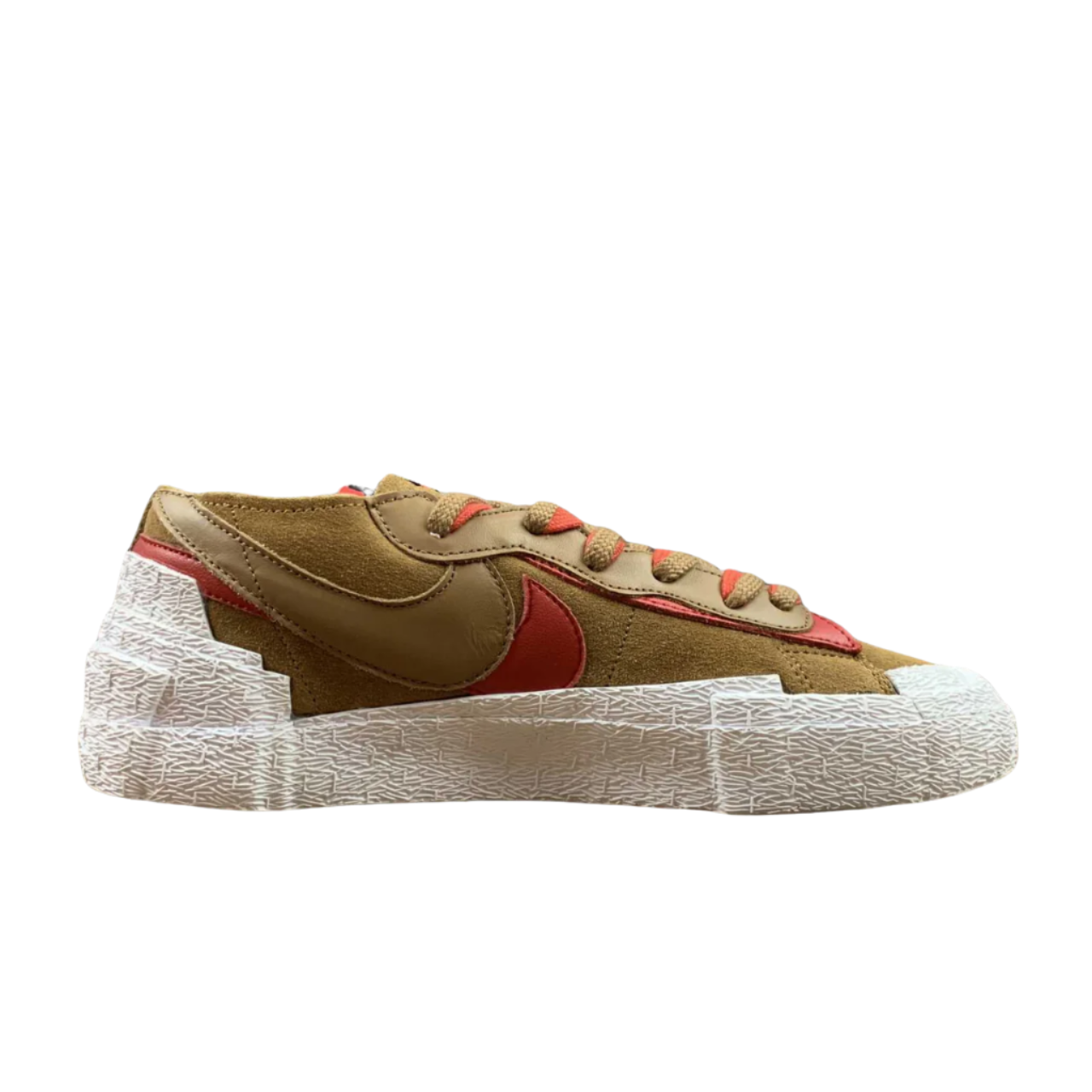 Nike Blazer Mid Sacai Brown Red Sneaker