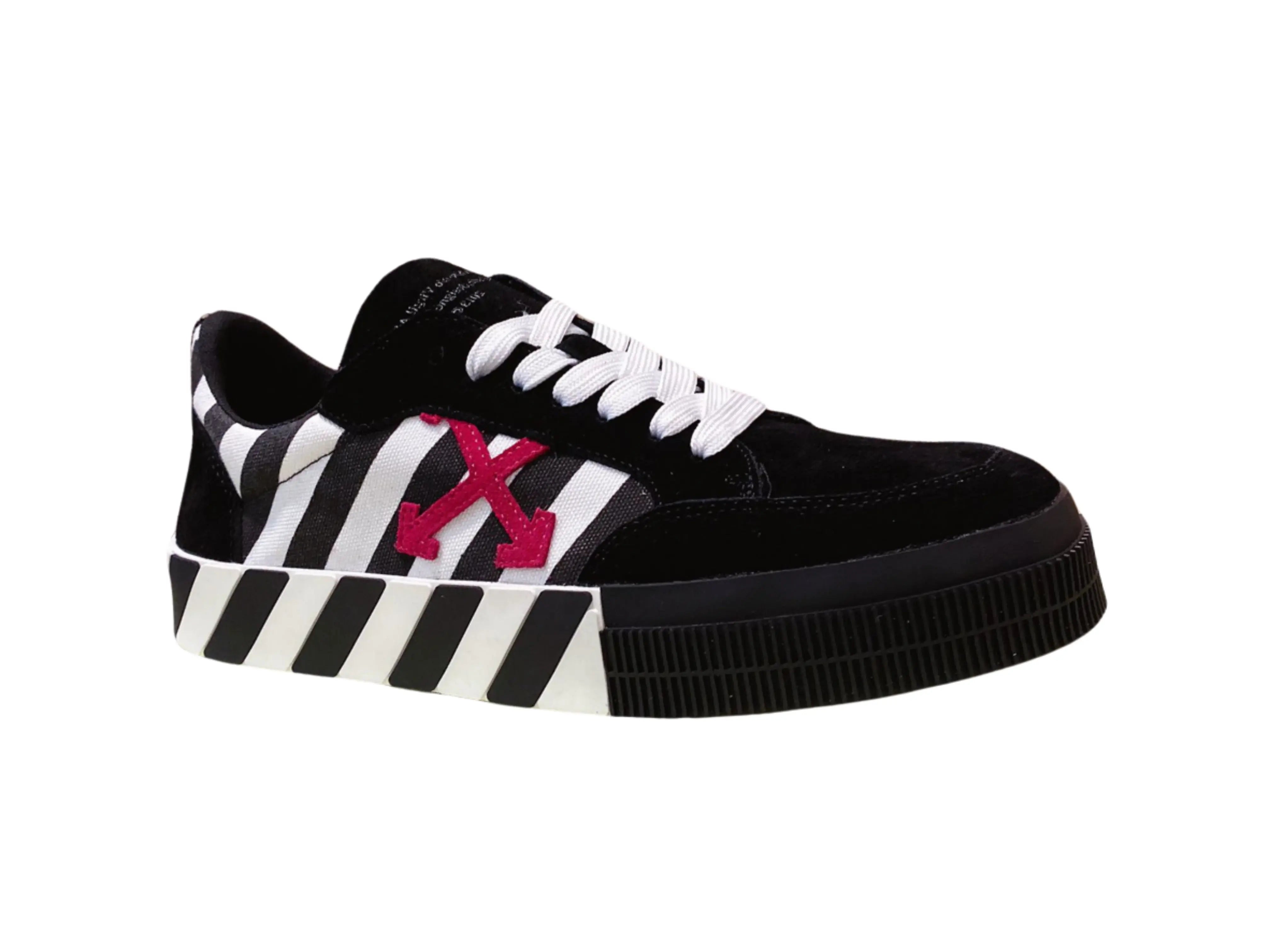 Off-White Vulcanized Low Top - Black & White Stripe - B-Shop