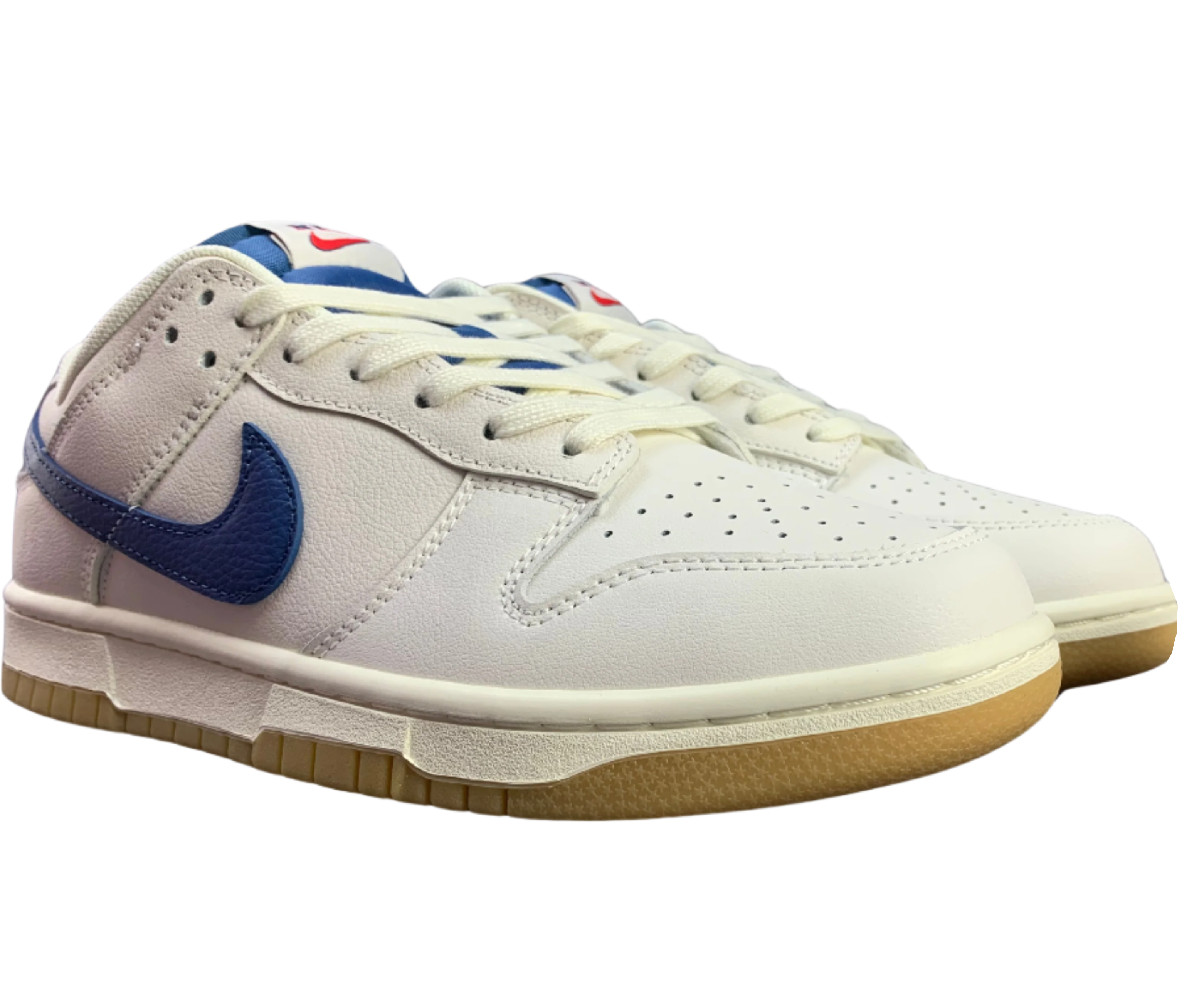 SB Dunk Low - White & Royal Blue