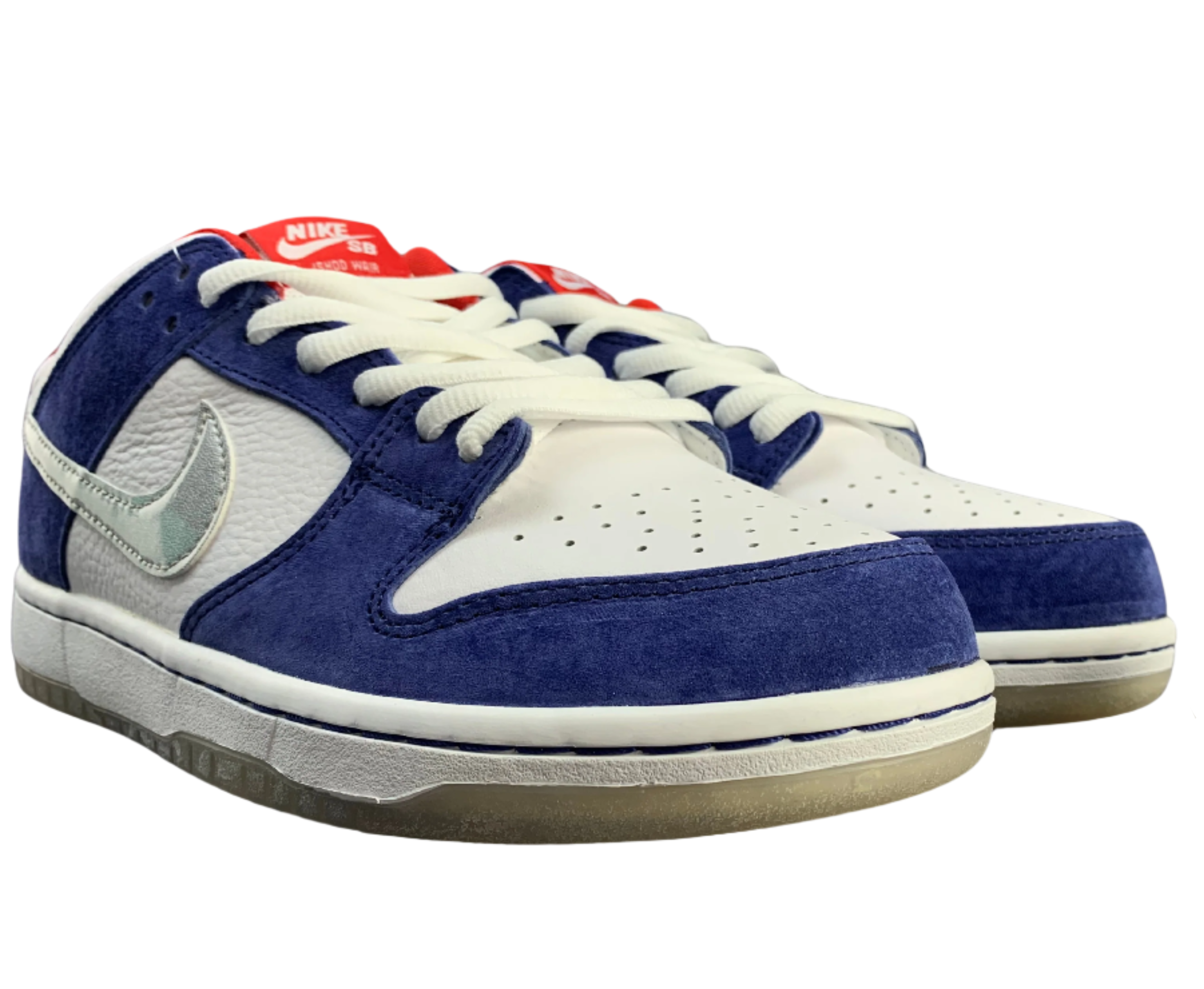 SB Dunk Low - Blue, White & Red Edition