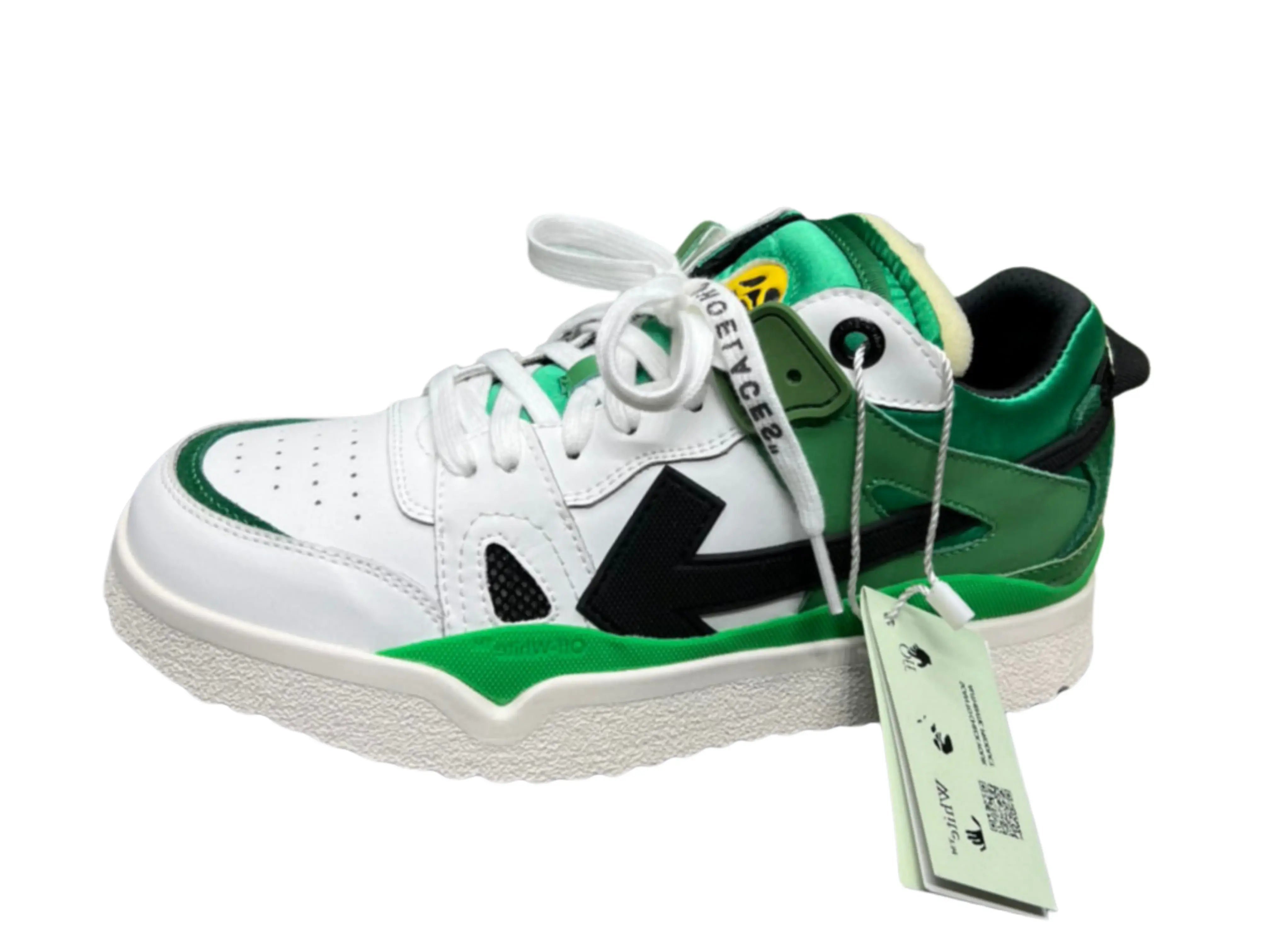 Off-White Mid Top Sponge - Green & White Off-White