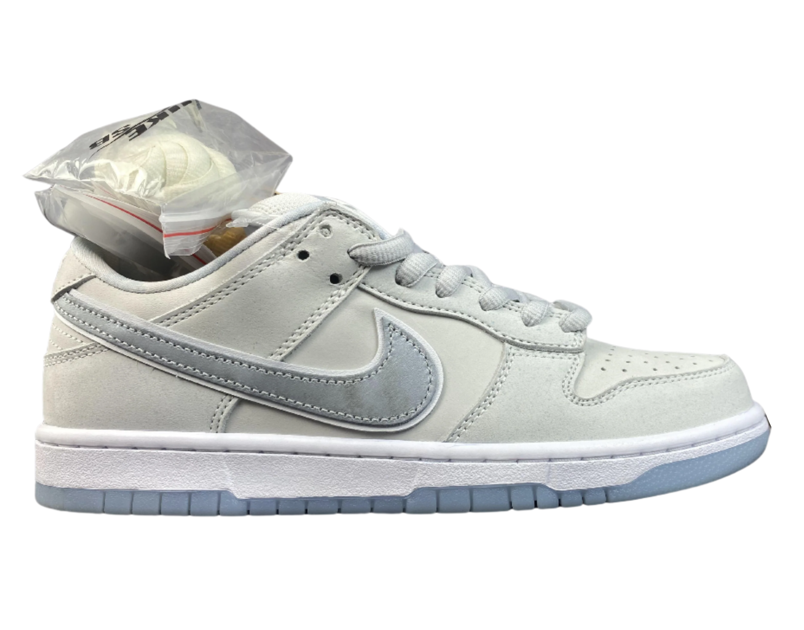 SB Dunk Low - White & Light Gray