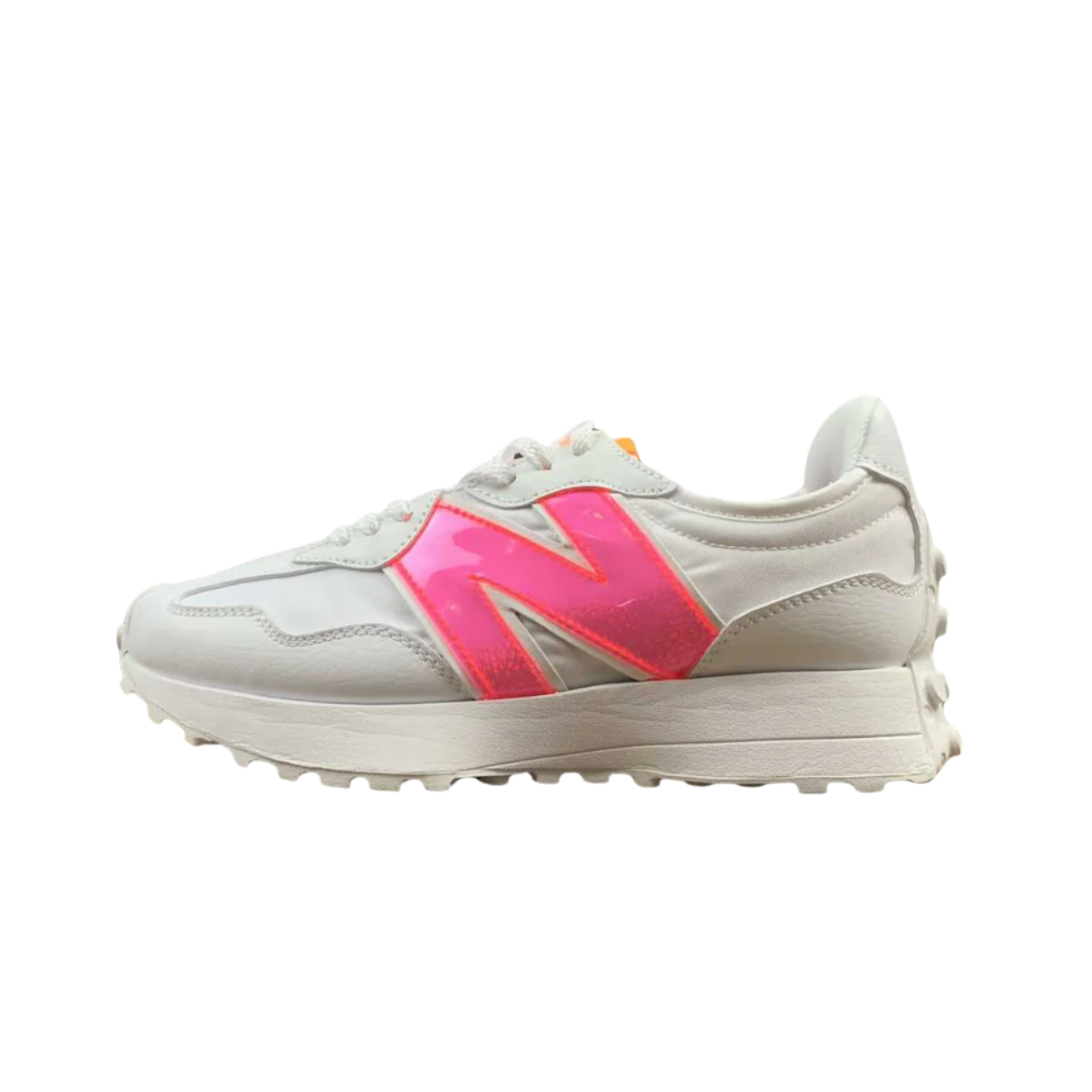 New Balance 327 - Coral Glow Chain Accent