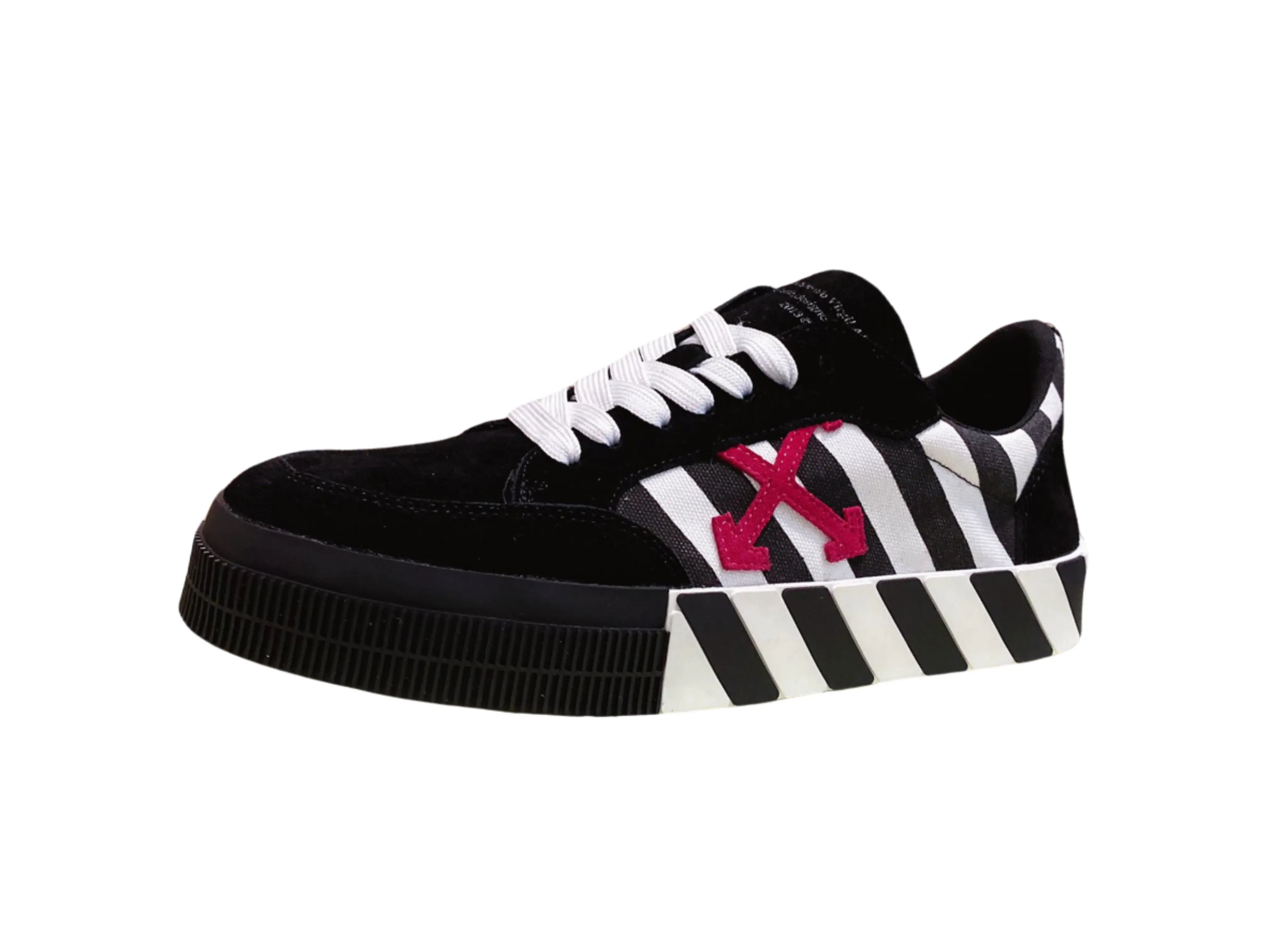 Off-White Vulcanized Low Top - Black & White Stripe - B-Shop