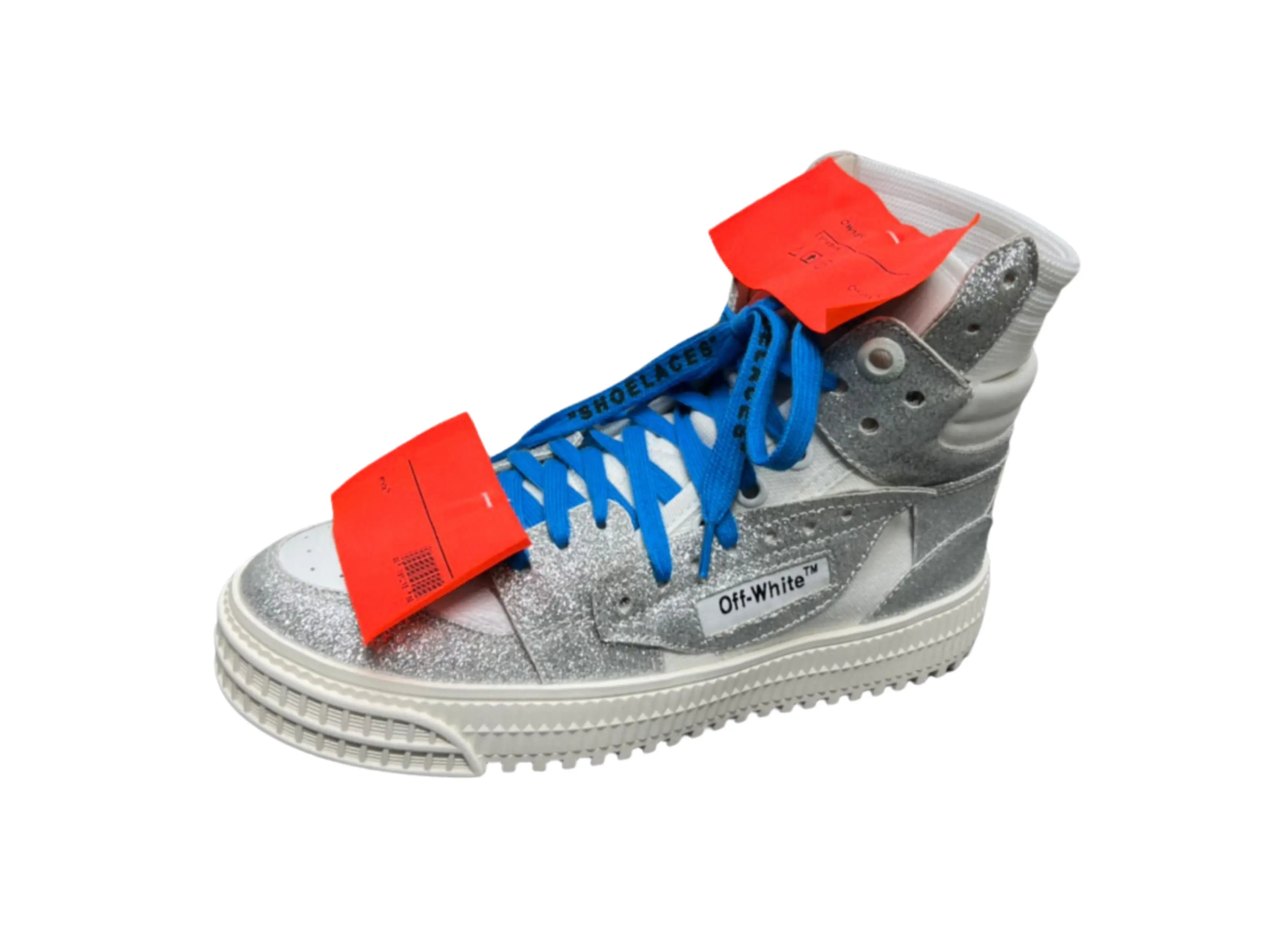 Off-White Off-Court 3.0 High Top - Silver Glitter & Red Arrow Off-White