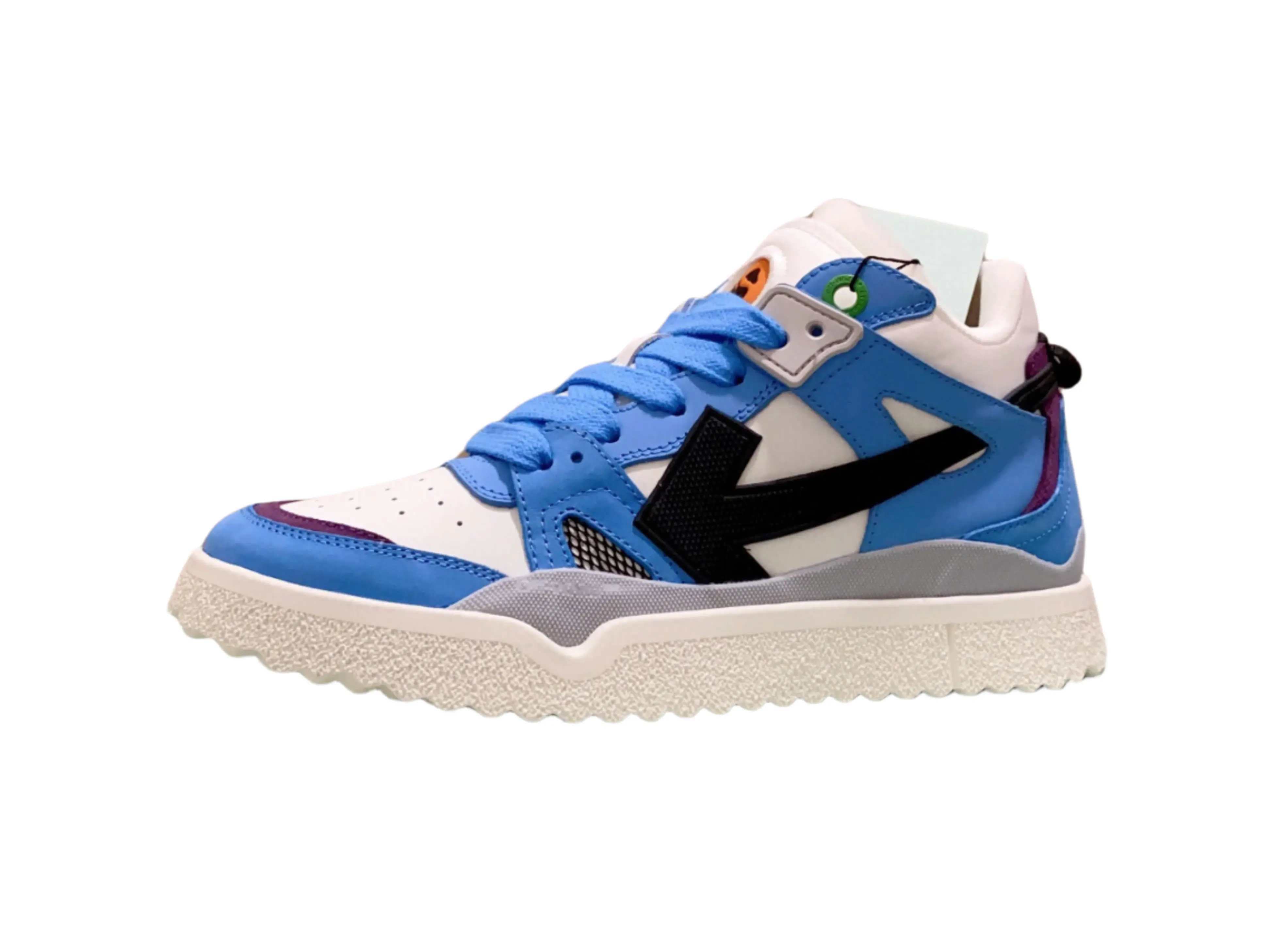 Off-White Mid-Top Sponge - White, Blue & Black Off-White