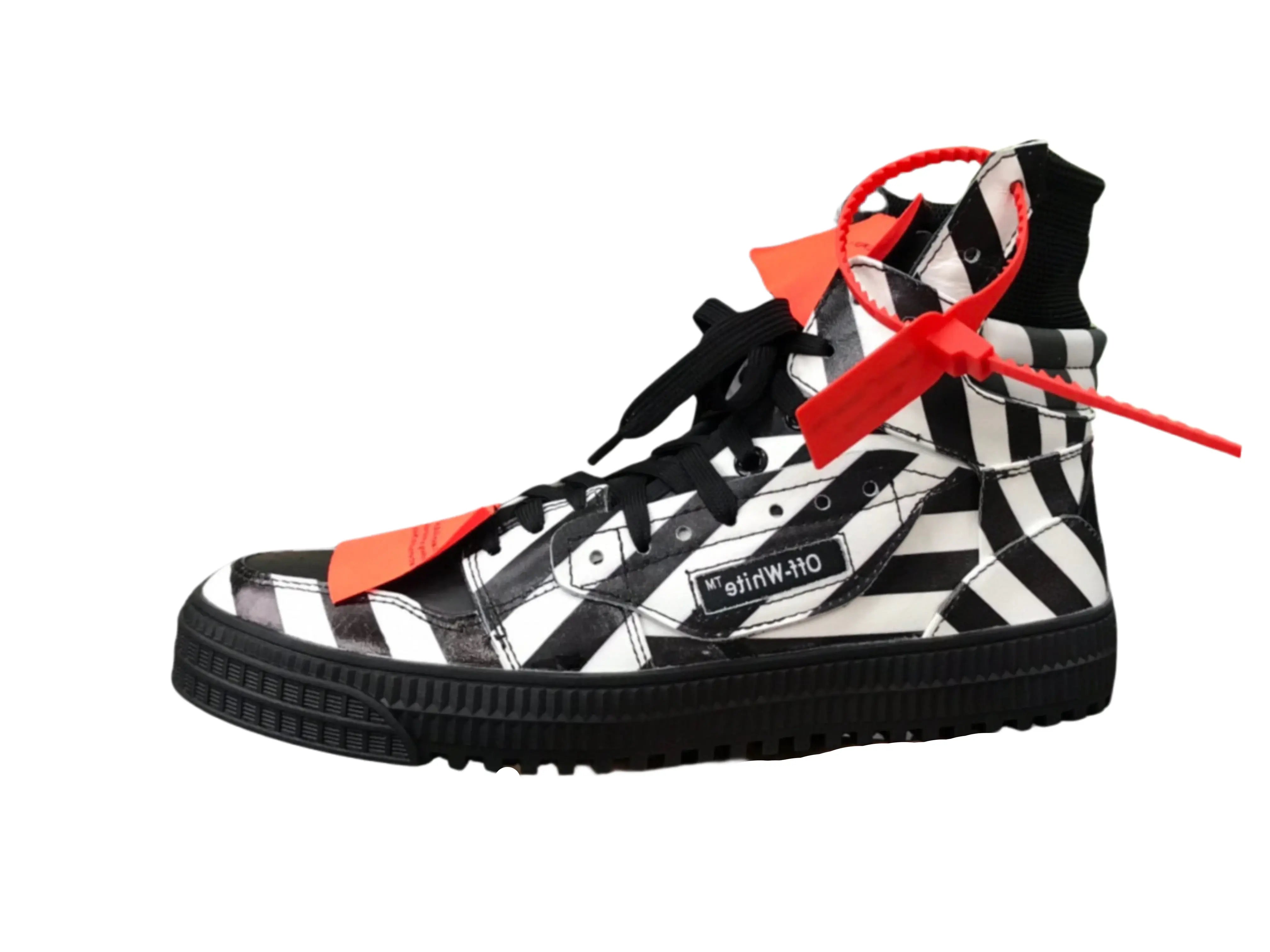Off-White Off-Court 3.0 High Top - Black & White Striped Off-White