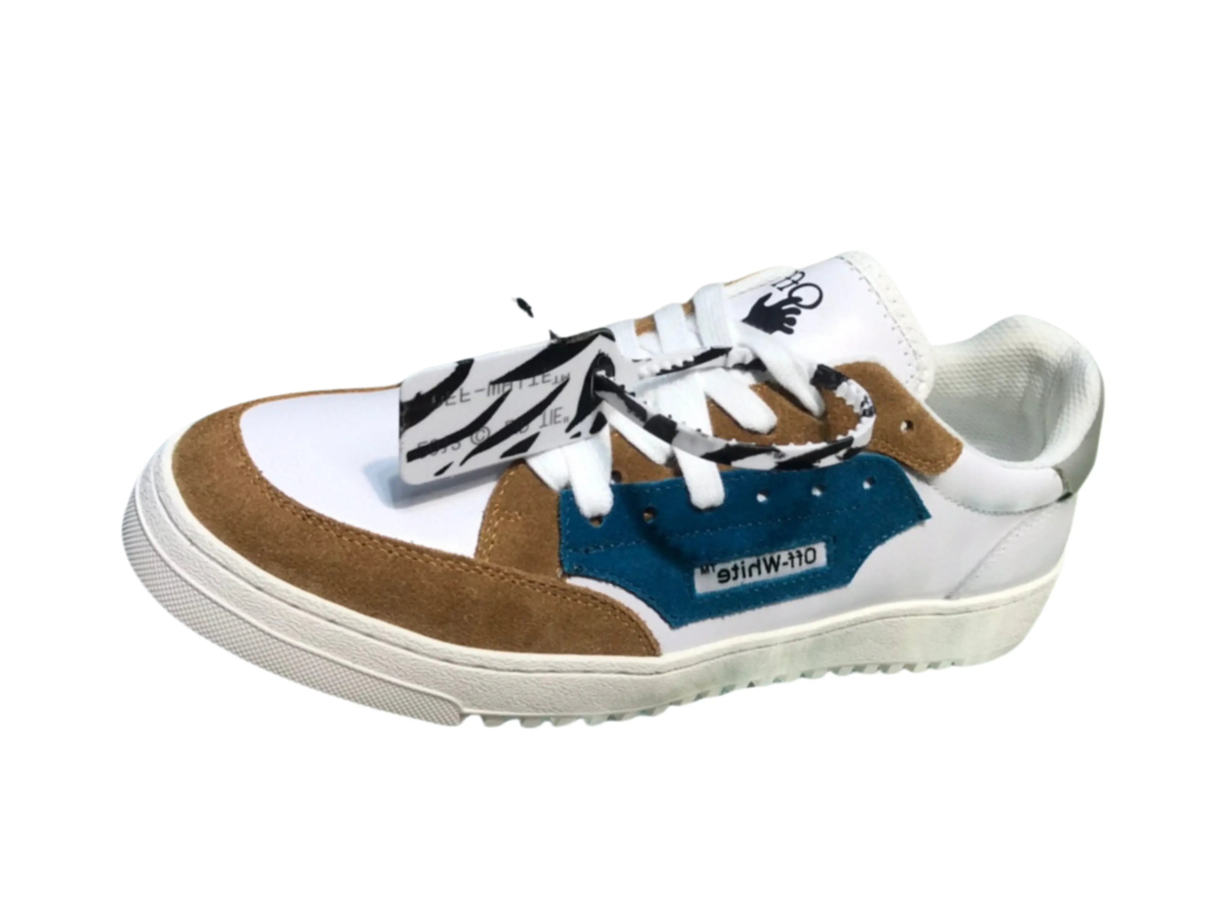 Off-White 5.0 Low Top - White, Brown & Blue Off-White