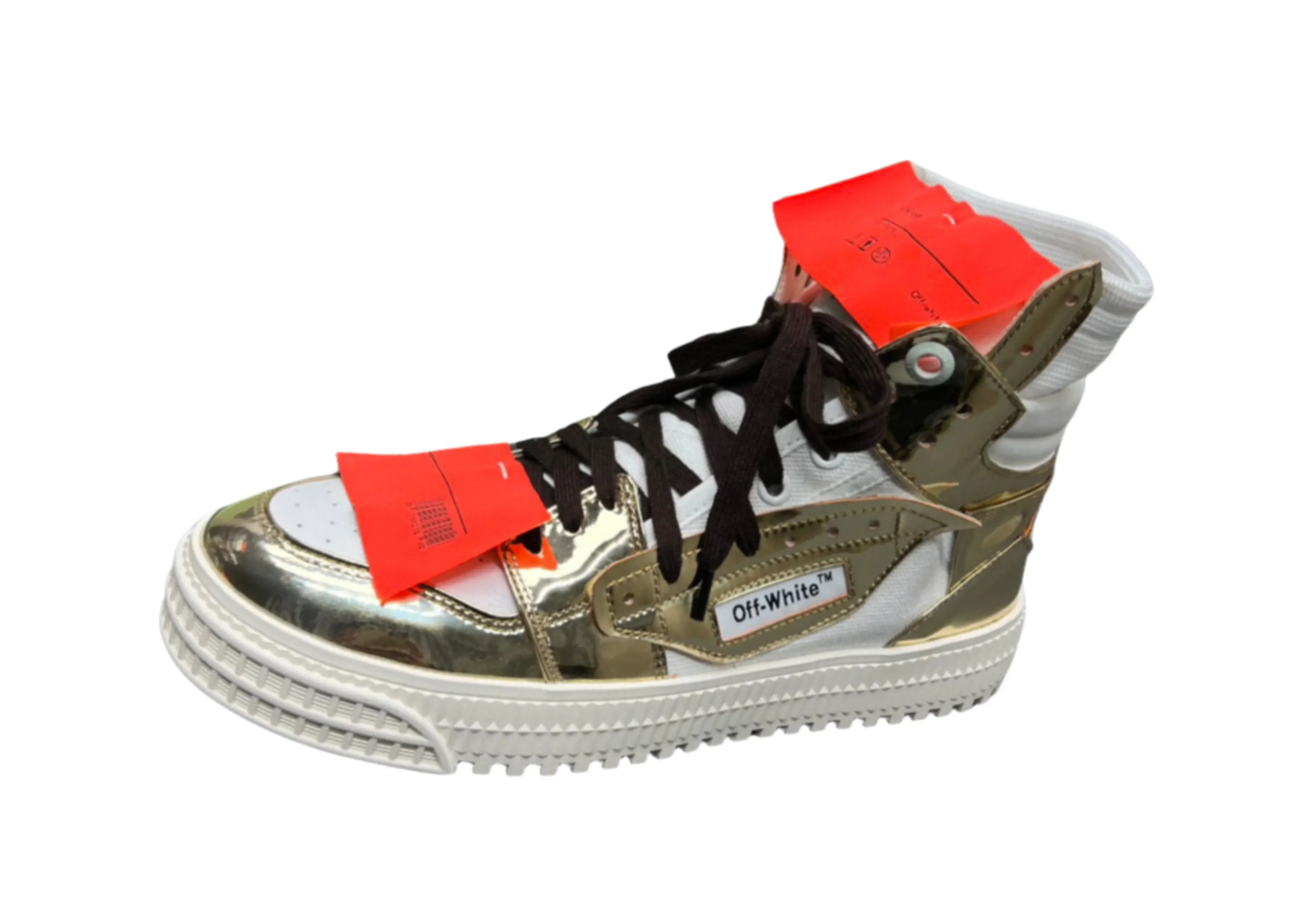 Off-White Off-Court 3.0 High Top - Gold & White Metallic Off-White