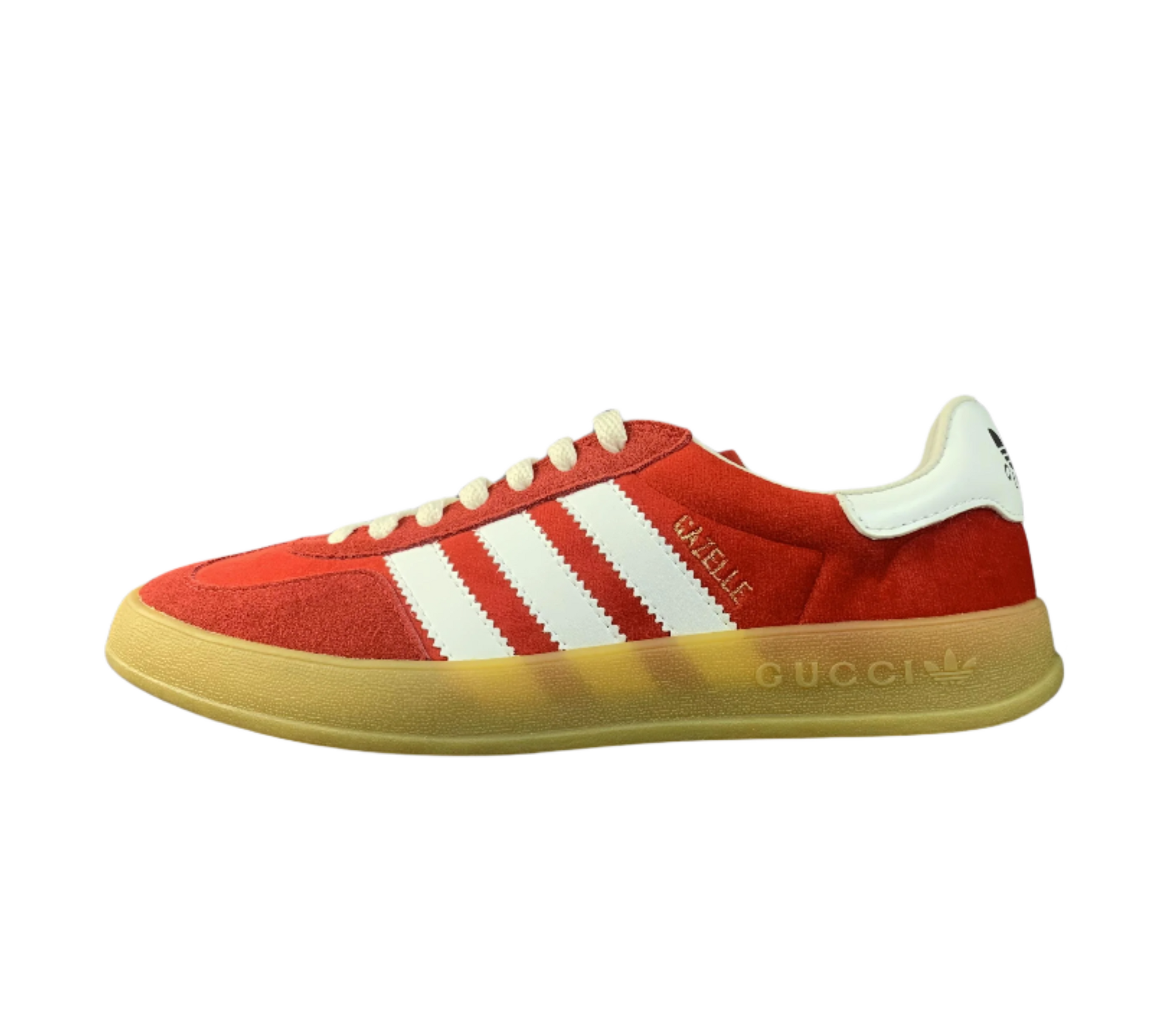 Adidas Gazelle x Gucci - Scarlet Red & White Stripes