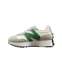 New Balance 327 - Cream & Grey, Green Accents