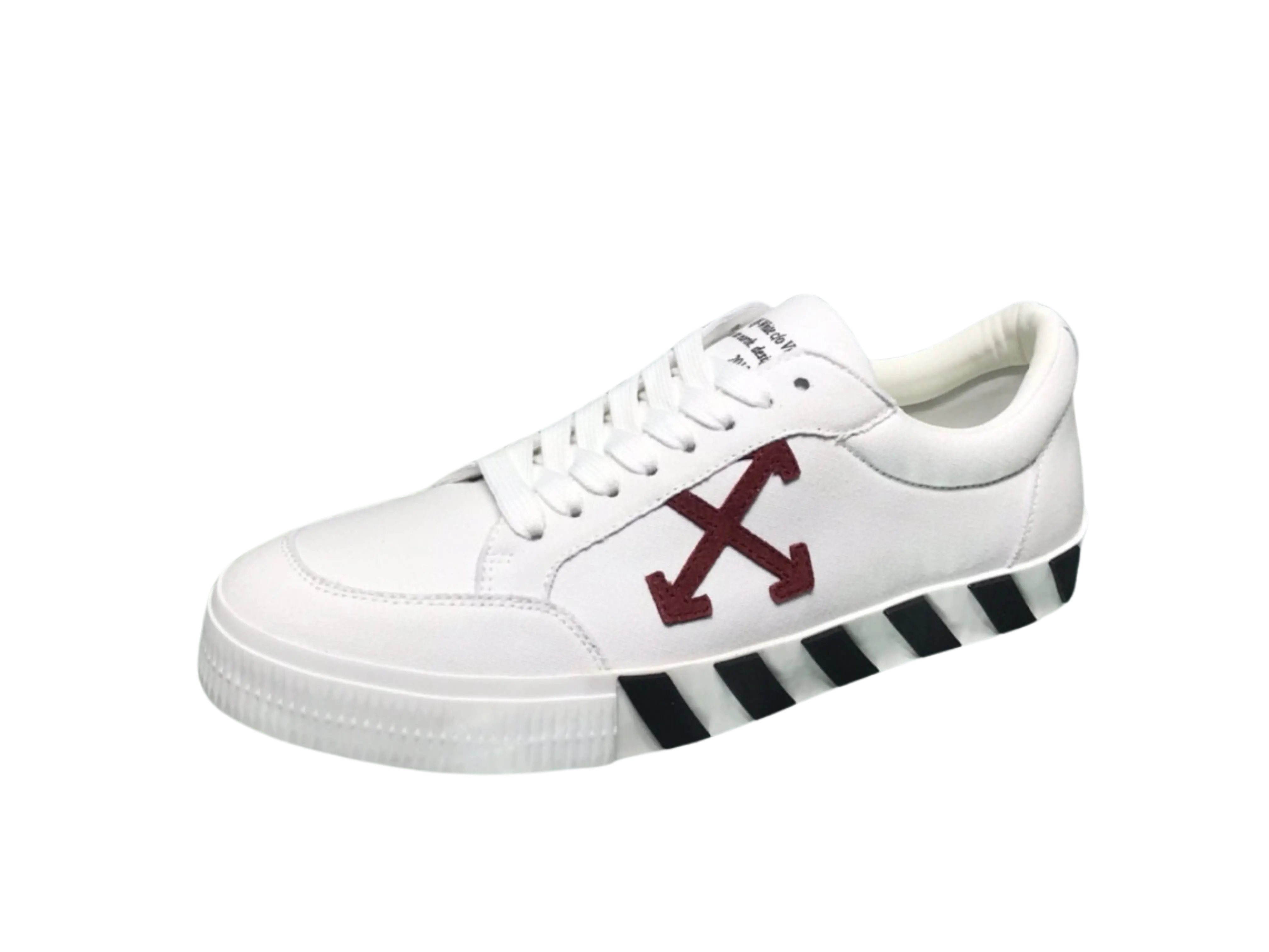 Off-White Low-Top  - White & Burgundy Off-White