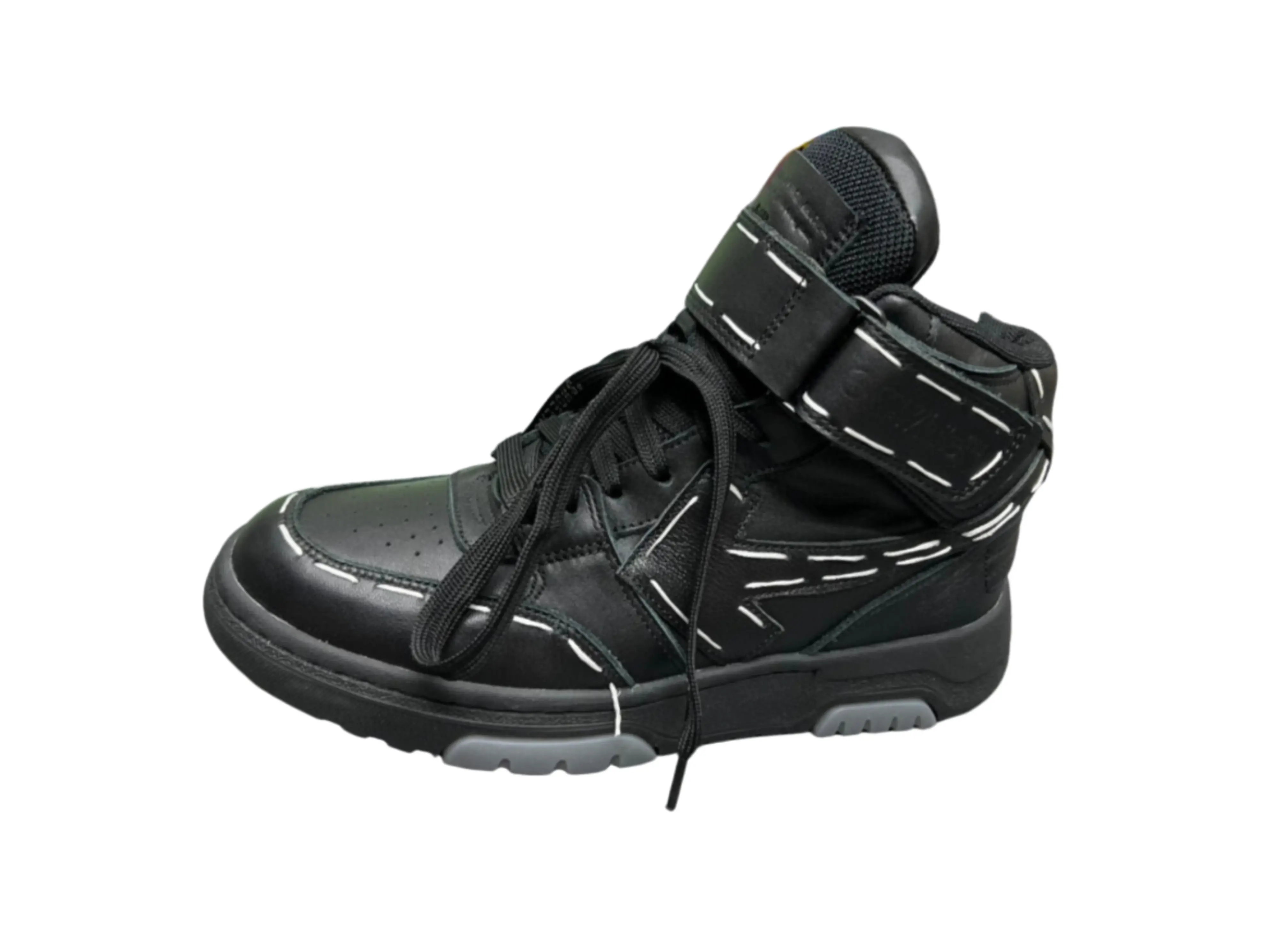 Off-White Ooo Mid Sartorial High Top - Black & White Stitch Off-White