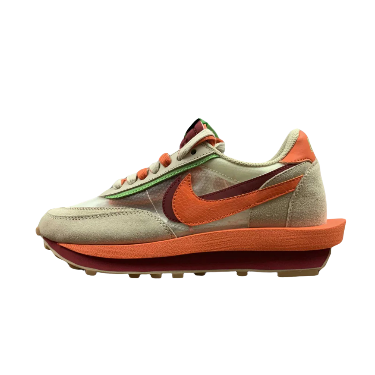 Nike LDWaffle x sacai x CLOT Orange Blaze Sneaker