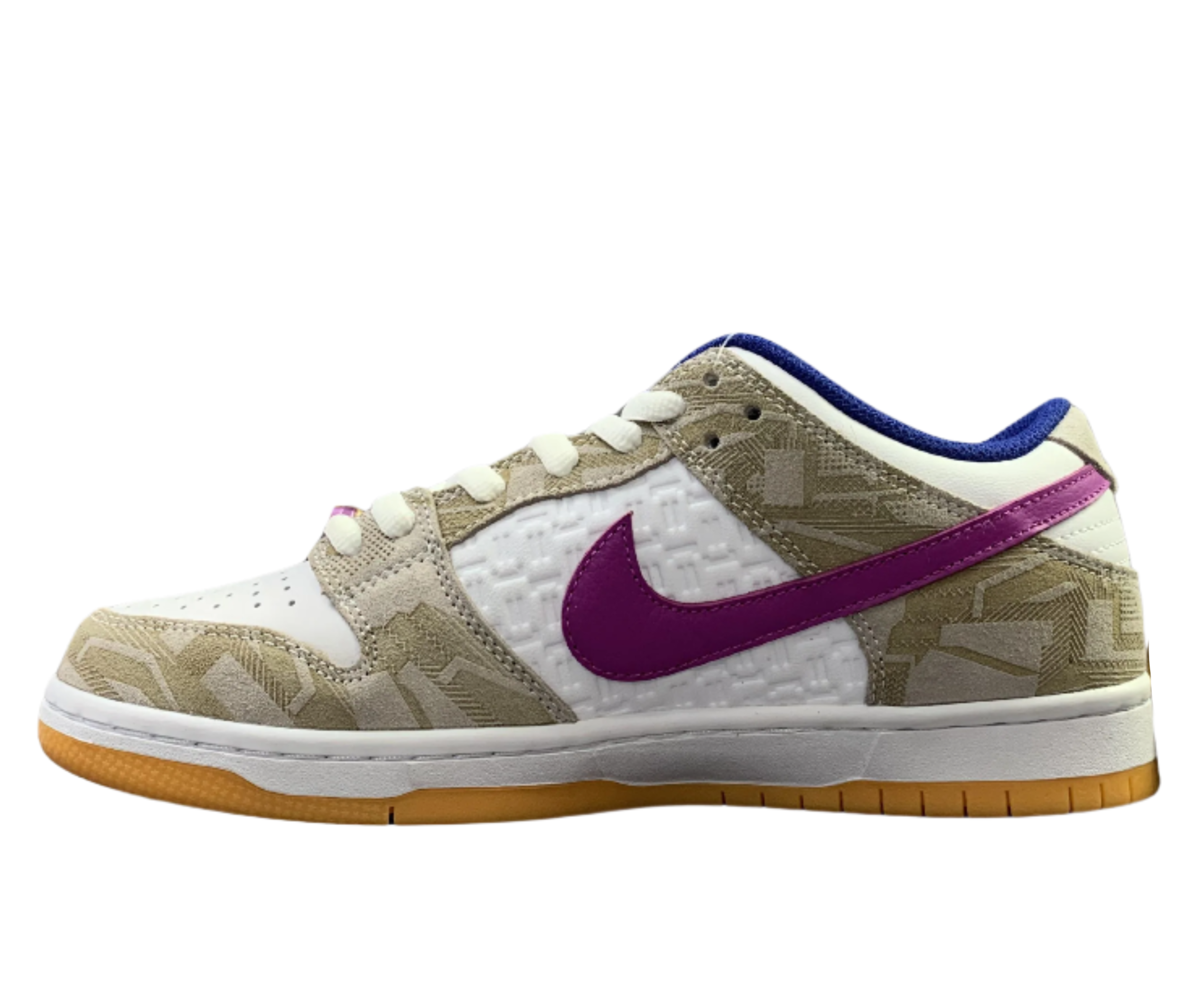 SB Dunk Low - Textured Beige & Navy