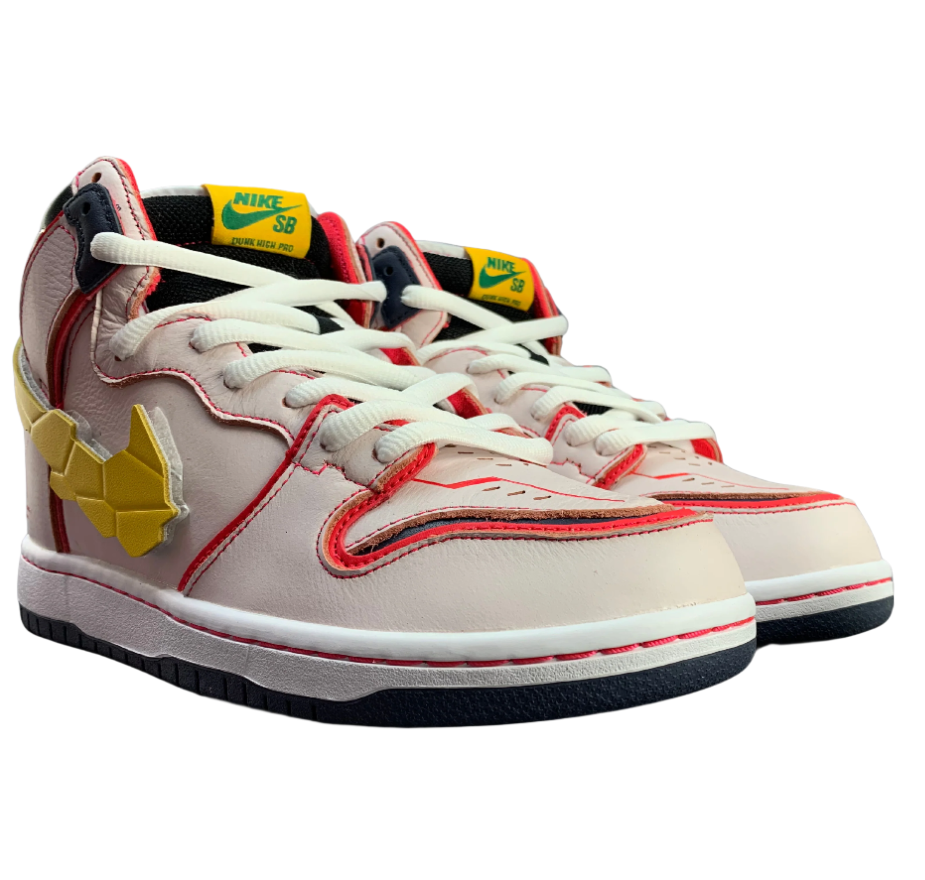 SB Dunk High - White & Yellow Edition